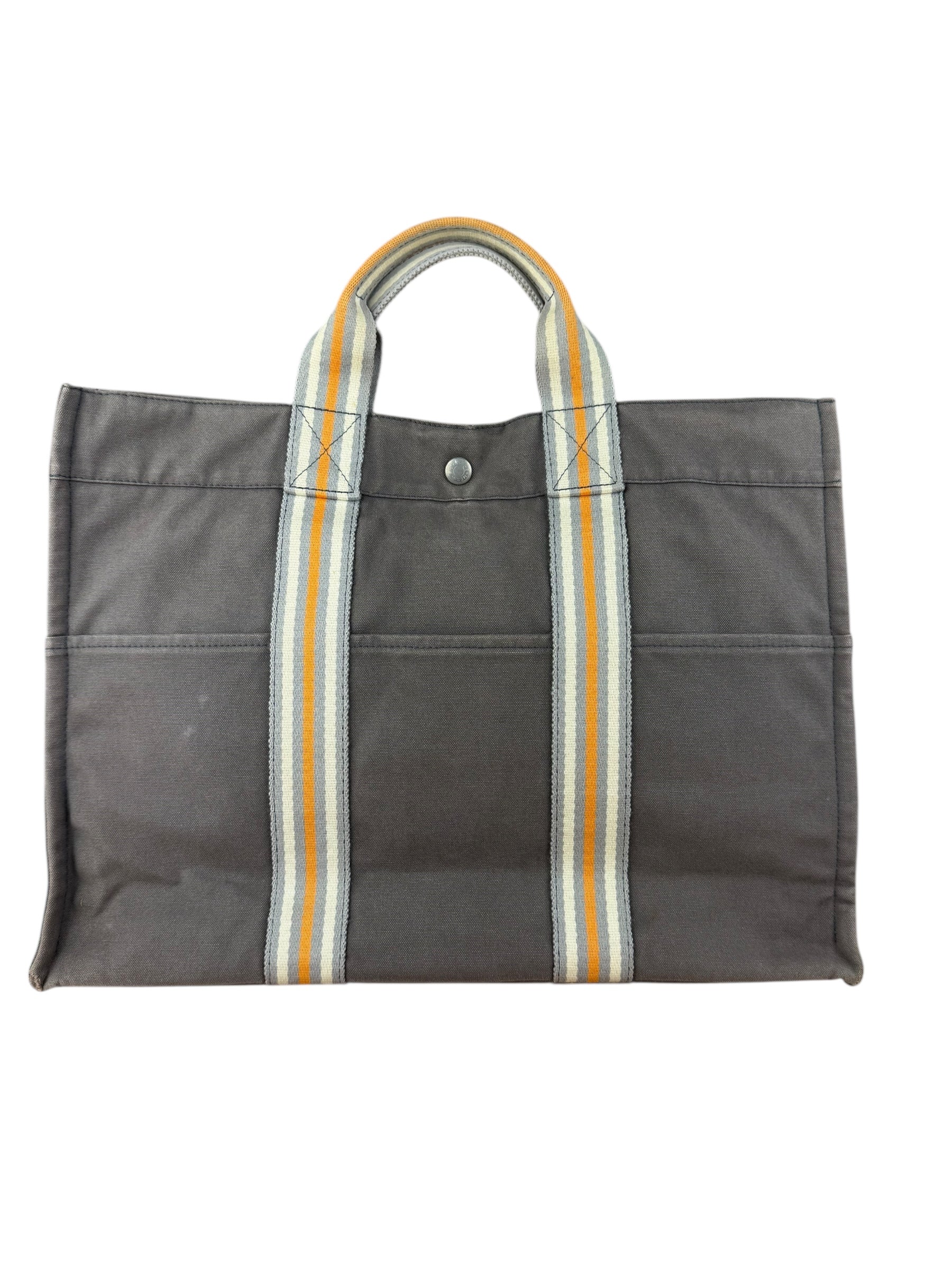 Hermes Grey Canvas Fourre Tout GM - Image 4