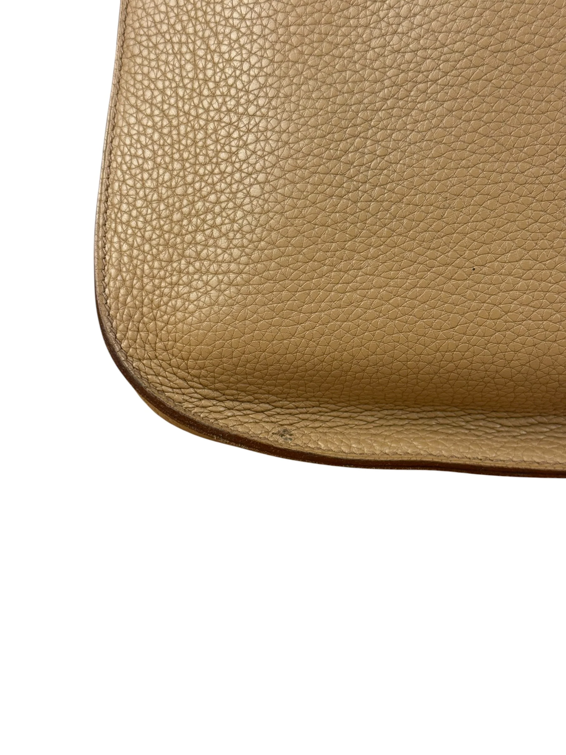 Hermes Jypsiere Tan Clemence Leather Shoulder Bag 2008 - Image 10