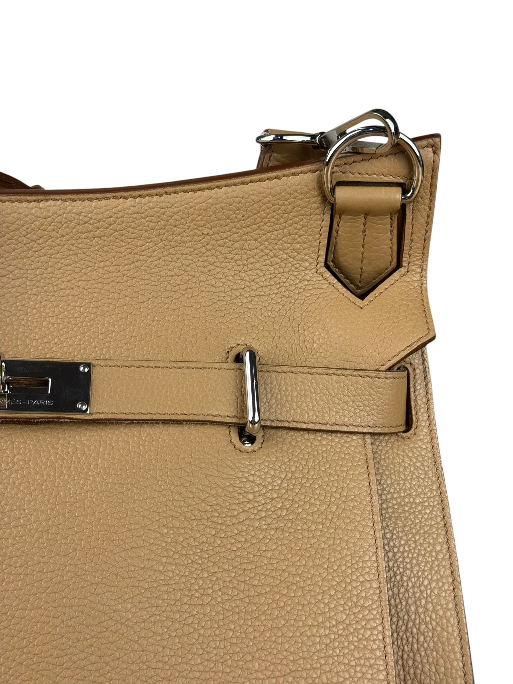 Hermes Jypsiere Tan Clemence Leather Shoulder Bag 2008 - Image 2