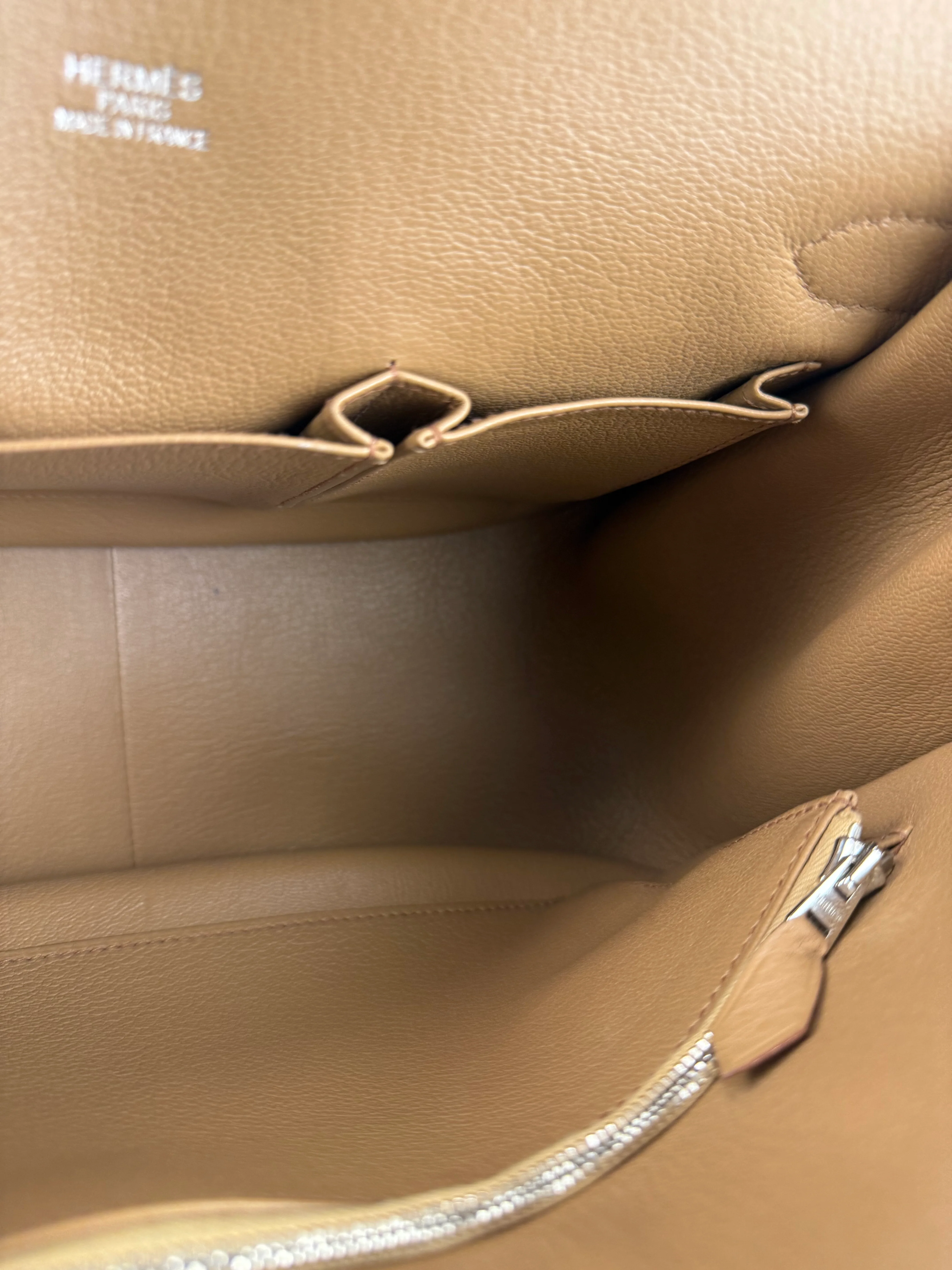 Hermes Jypsiere Tan Clemence Leather Shoulder Bag 2008 - Image 23