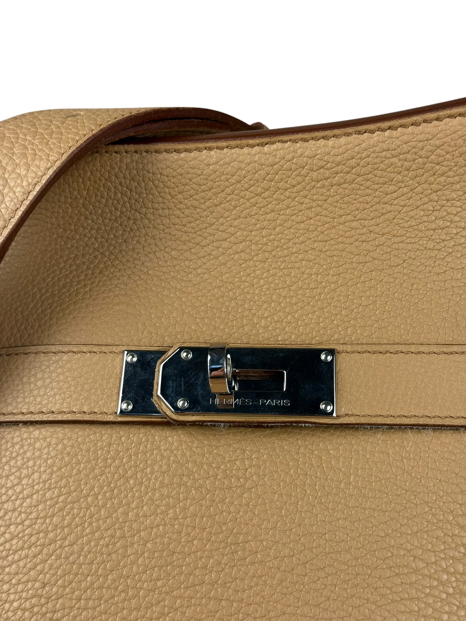 Hermes Jypsiere Tan Clemence Leather Shoulder Bag 2008 - Image 3