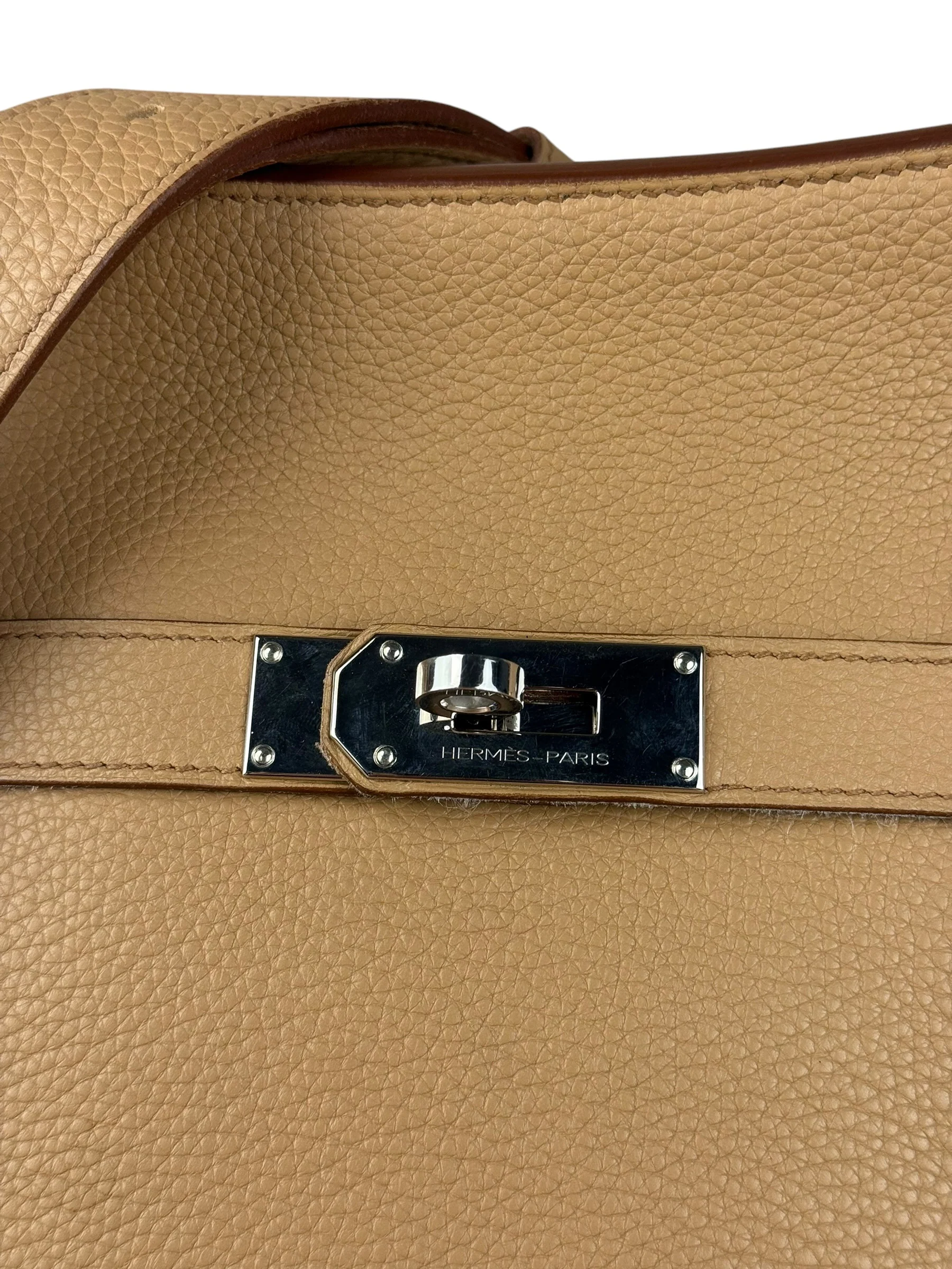 Hermes Jypsiere Tan Clemence Leather Shoulder Bag 2008 - Image 4