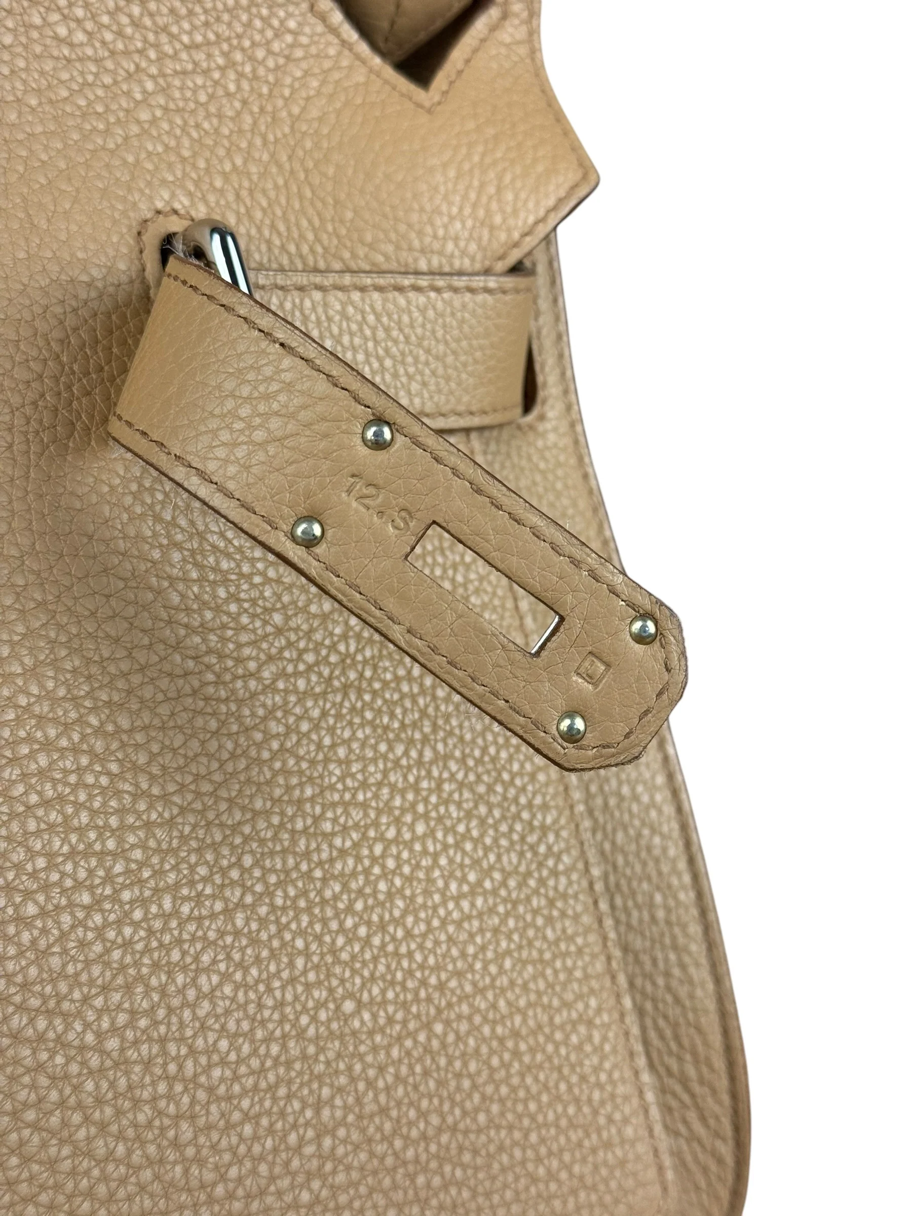 Hermes Jypsiere Tan Clemence Leather Shoulder Bag 2008 - Image 5