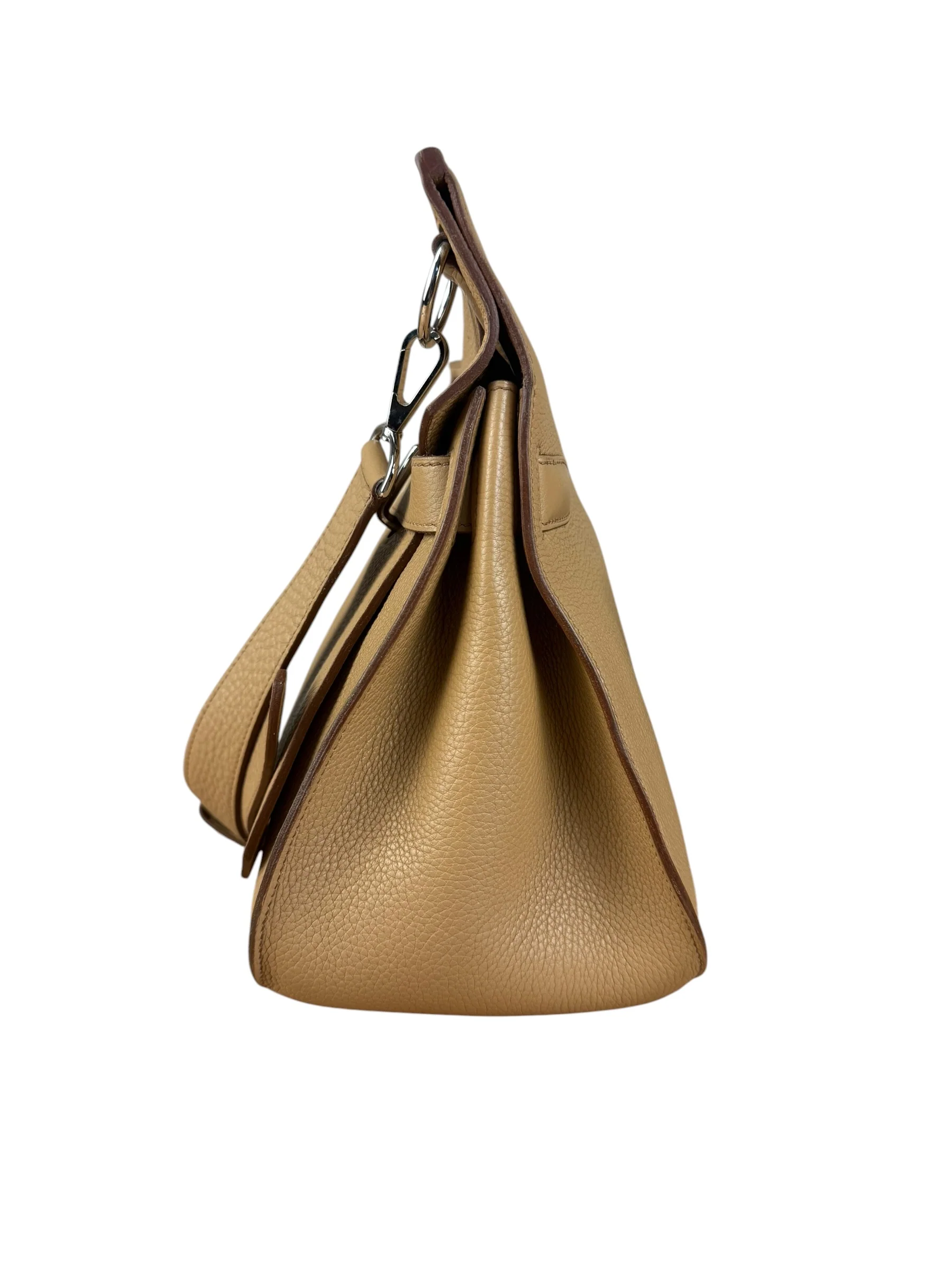 Hermes Jypsiere Tan Clemence Leather Shoulder Bag 2008 - Image 7