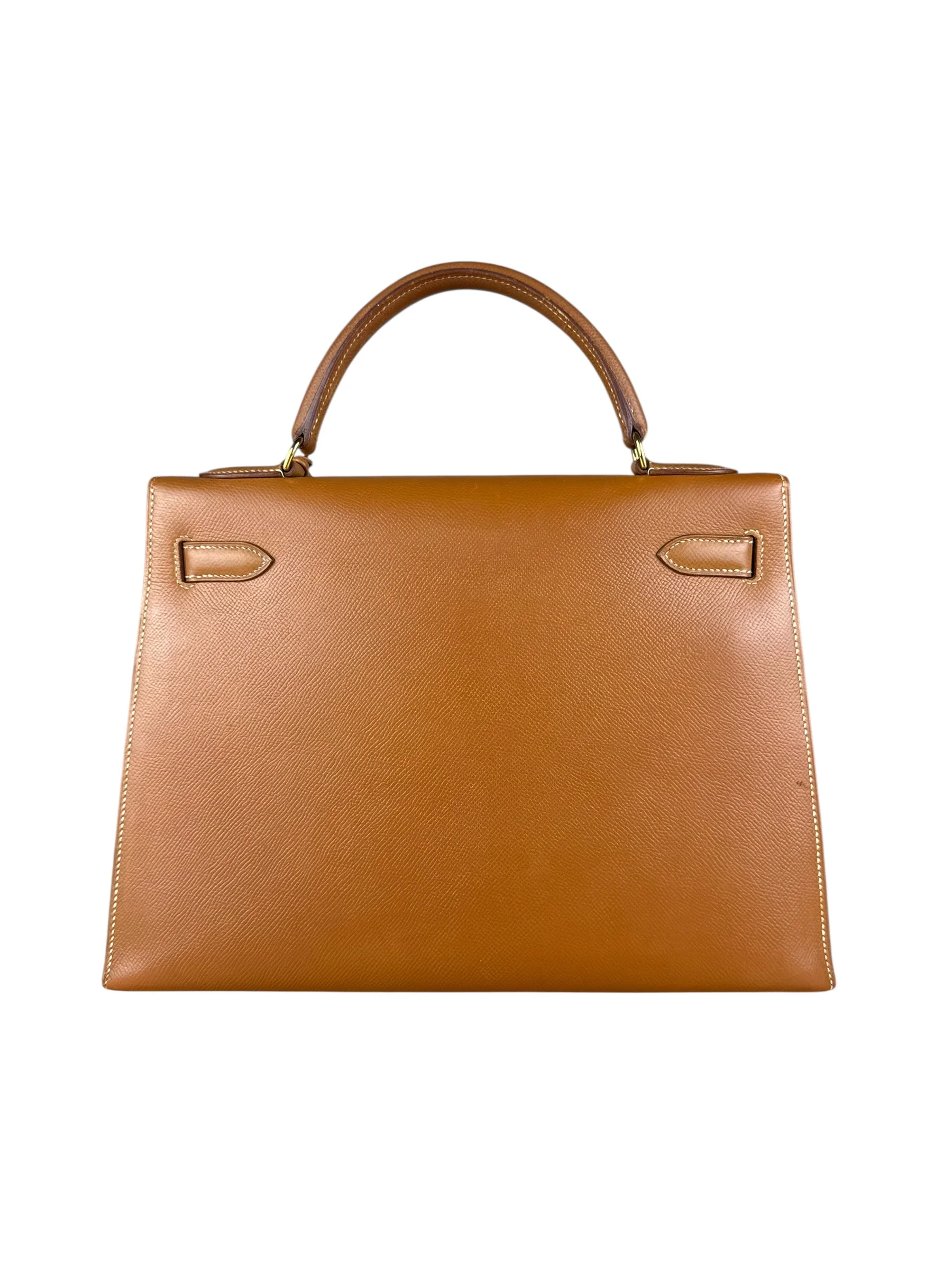 Hermes Kelly 32 Sellier Epsom Gold Handbag 1995 - Image 10