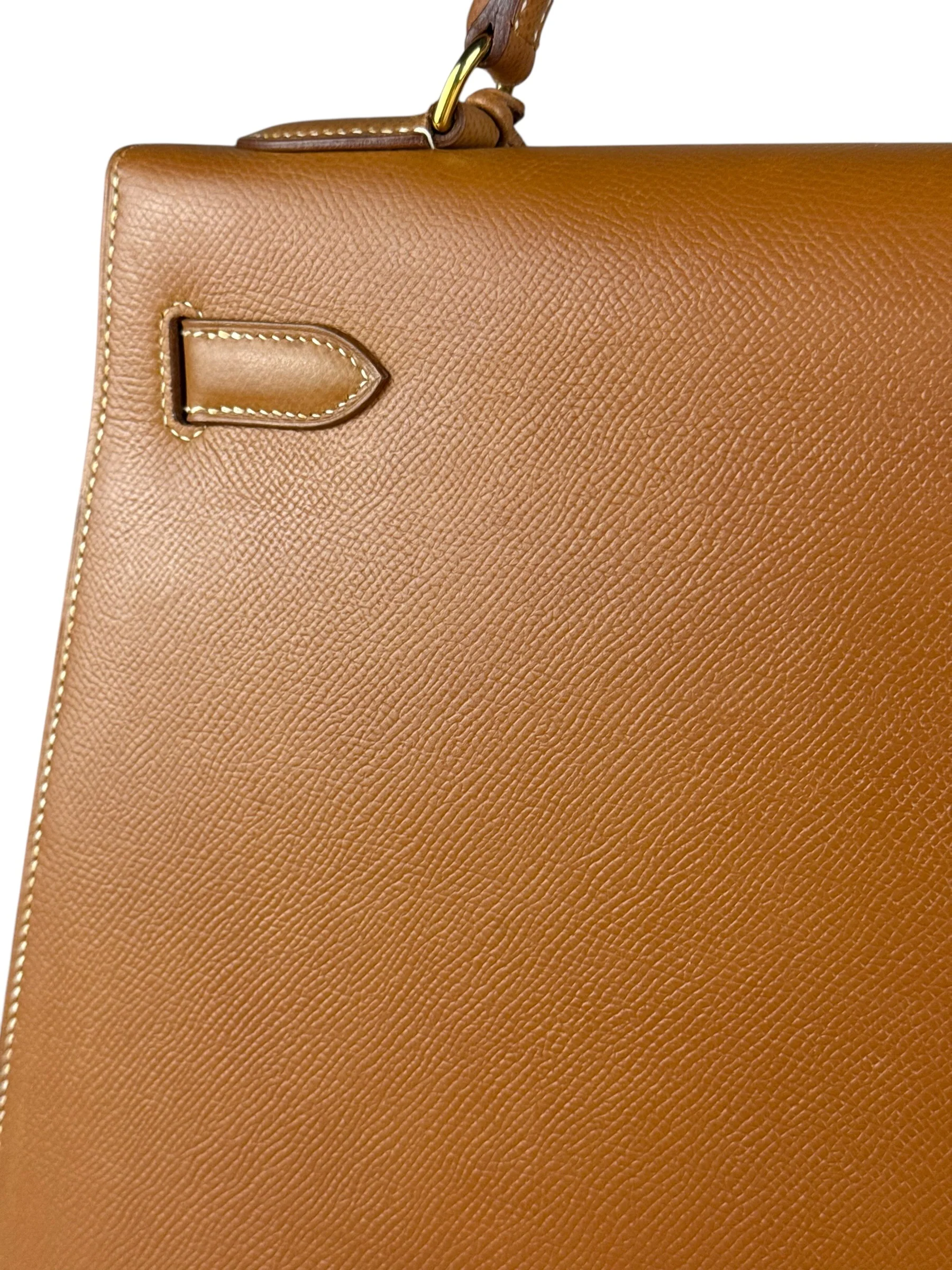 Hermes Kelly 32 Sellier Epsom Gold Handbag 1995 - Image 12