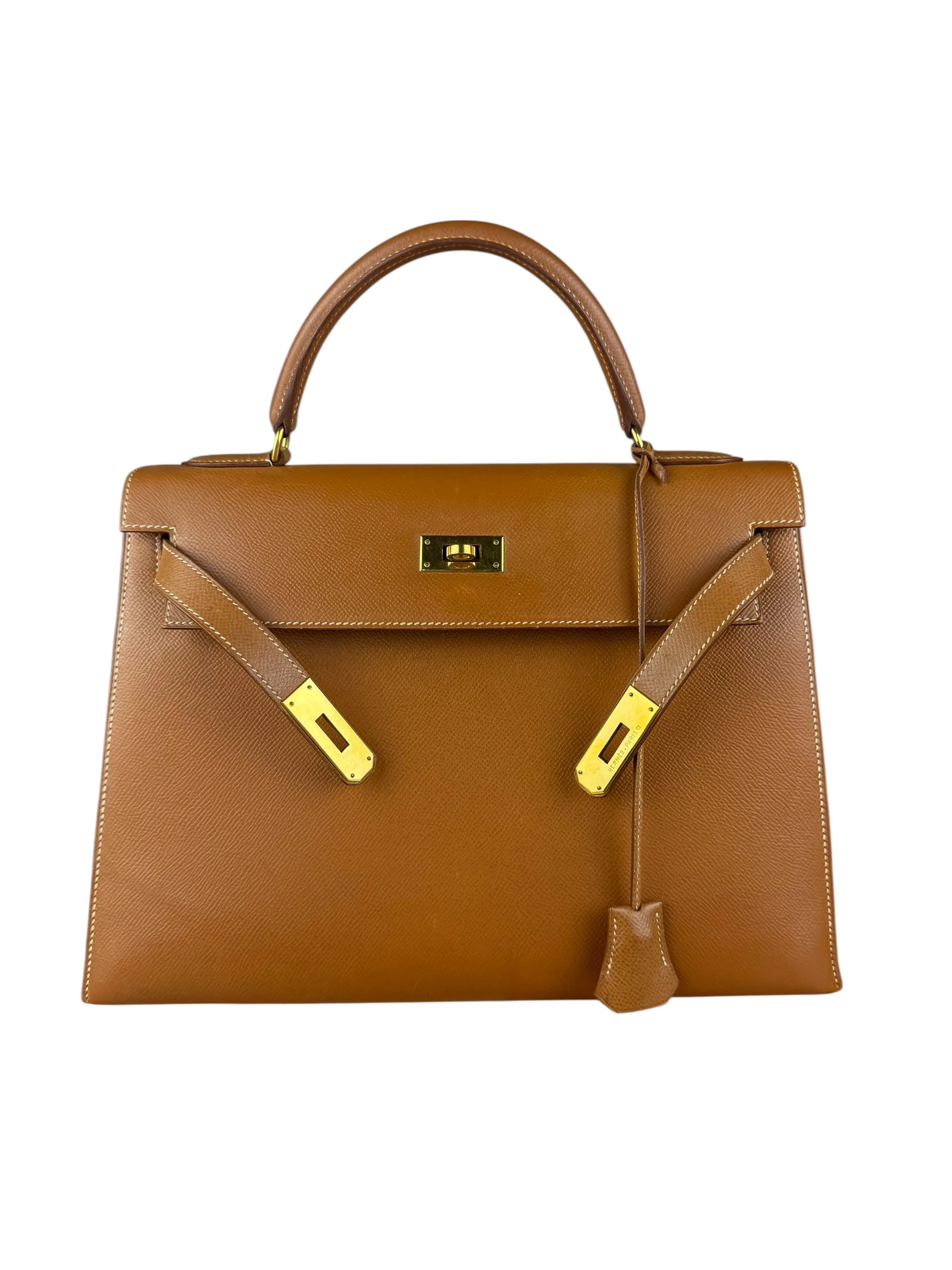 Hermes Kelly 32 Sellier Epsom Gold Handbag 1995 - Image 3
