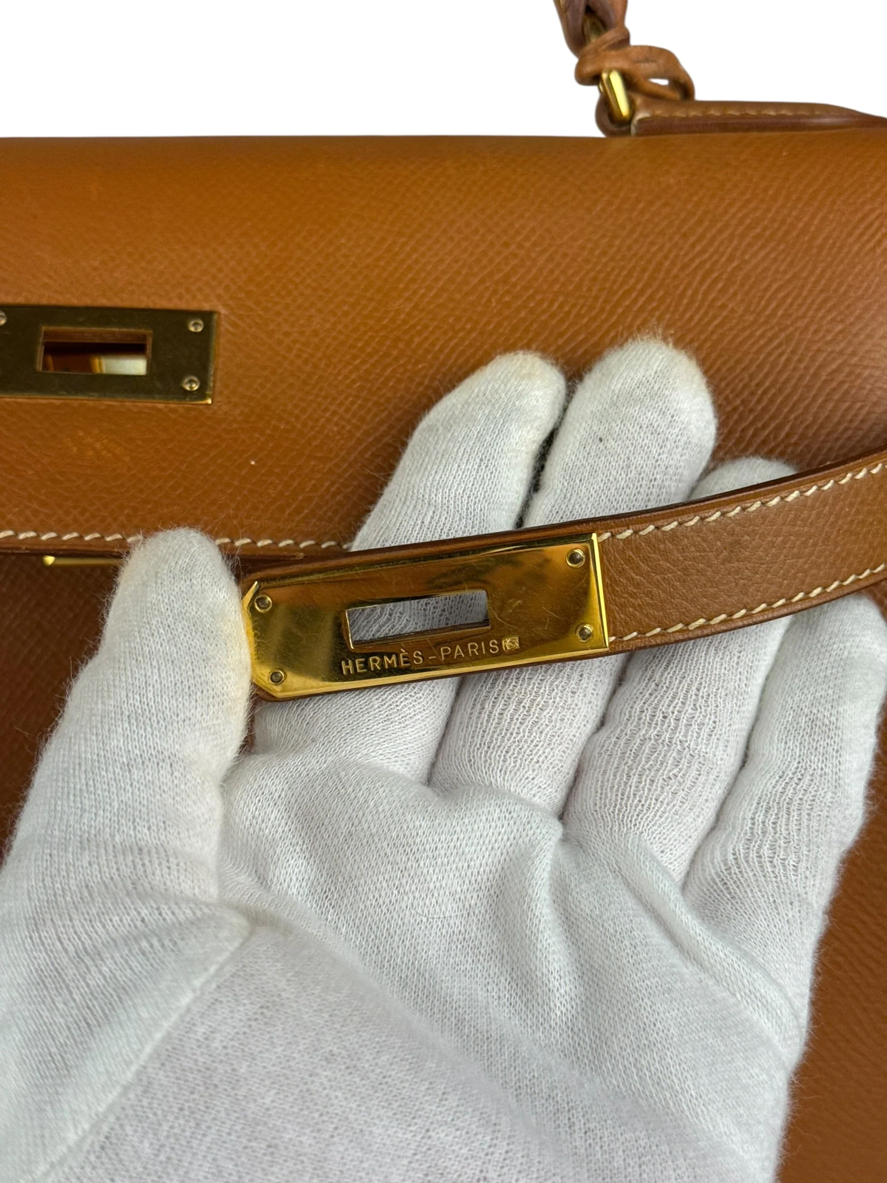 Hermes Kelly 32 Sellier Epsom Gold Handbag 1995 - Image 33