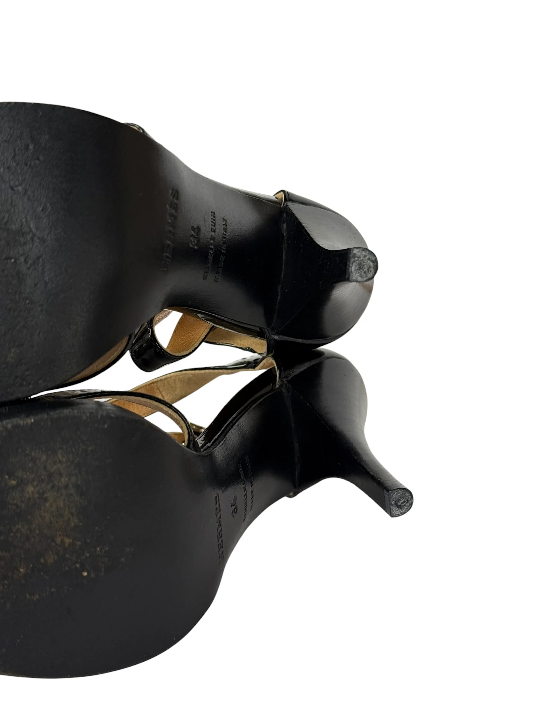 Hermes Sac Depeche Black Leather Heels - Image 12