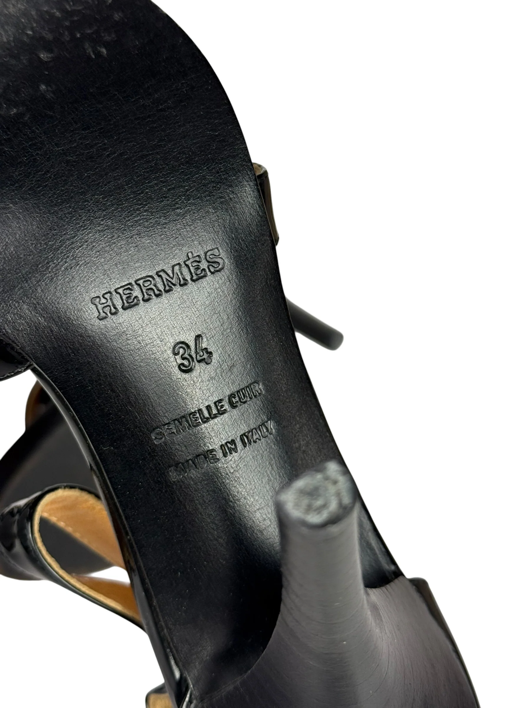 Hermes Sac Depeche Black Leather Heels - Image 14