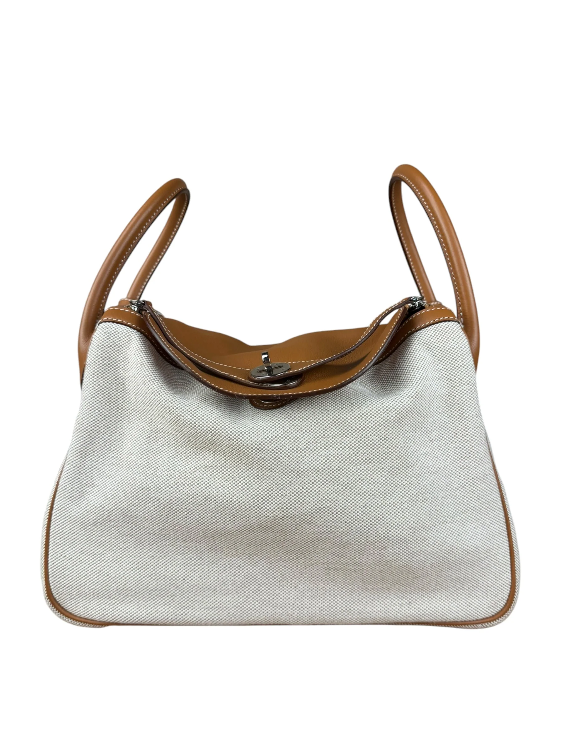 Hermes Toile Swift Canvas/Leather Lindy 30 Beige/Brown 2007