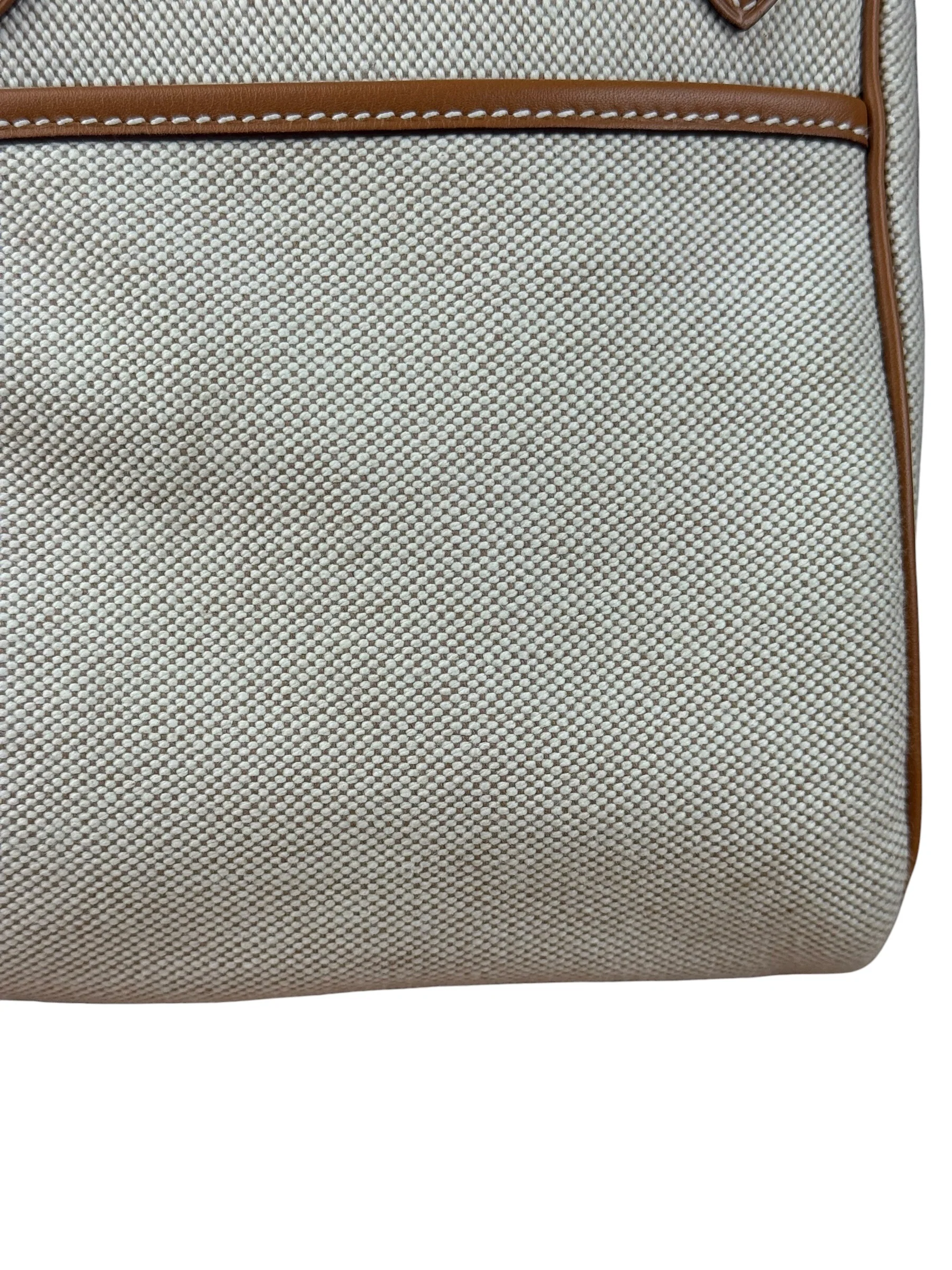 Hermes Toile Swift Canvas/Leather Lindy 30 Beige/Brown 2007 - Image 13