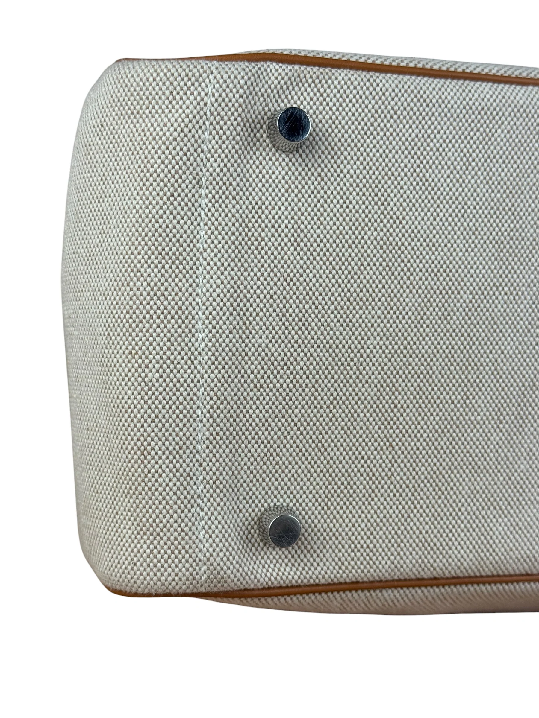 Hermes Toile Swift Canvas/Leather Lindy 30 Beige/Brown 2007 - Image 16