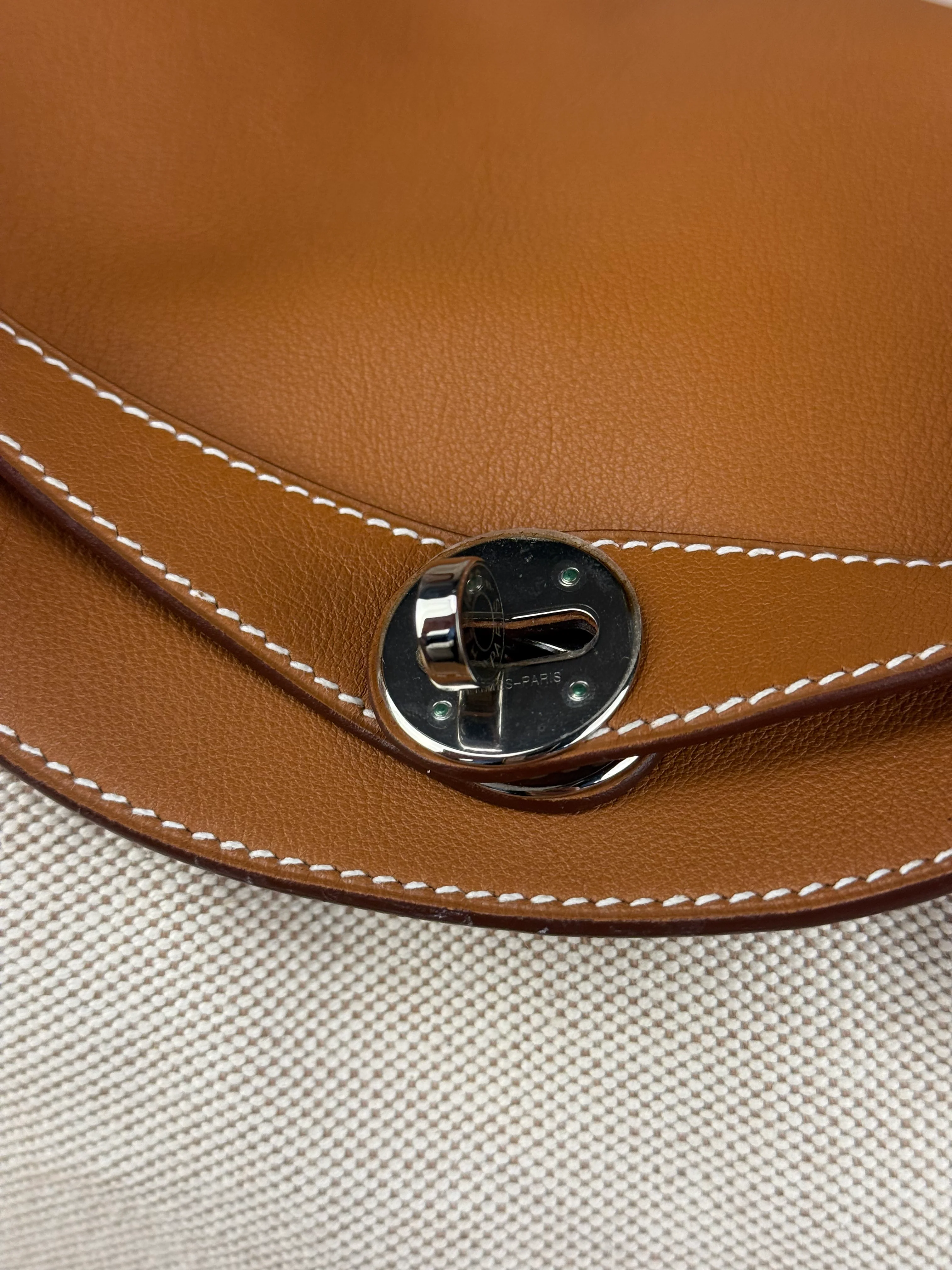 Hermes Toile Swift Canvas/Leather Lindy 30 Beige/Brown 2007 - Image 19
