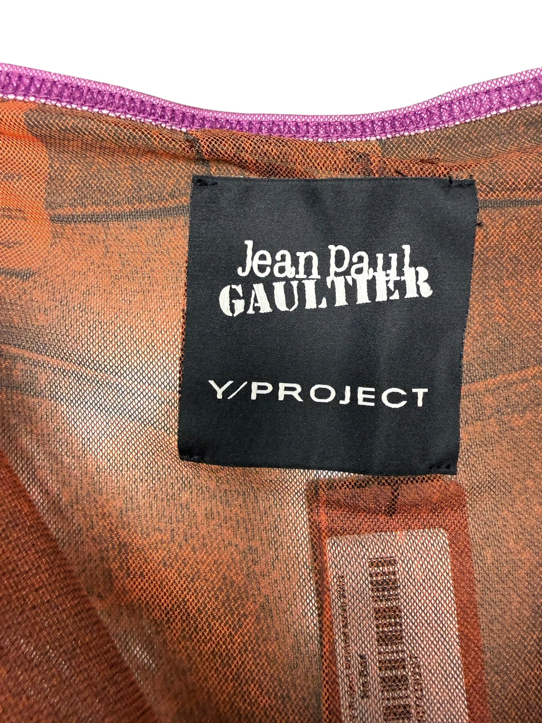 Jean Paul Gaultier x Y Project Printed Mesh Skirt - Image 6