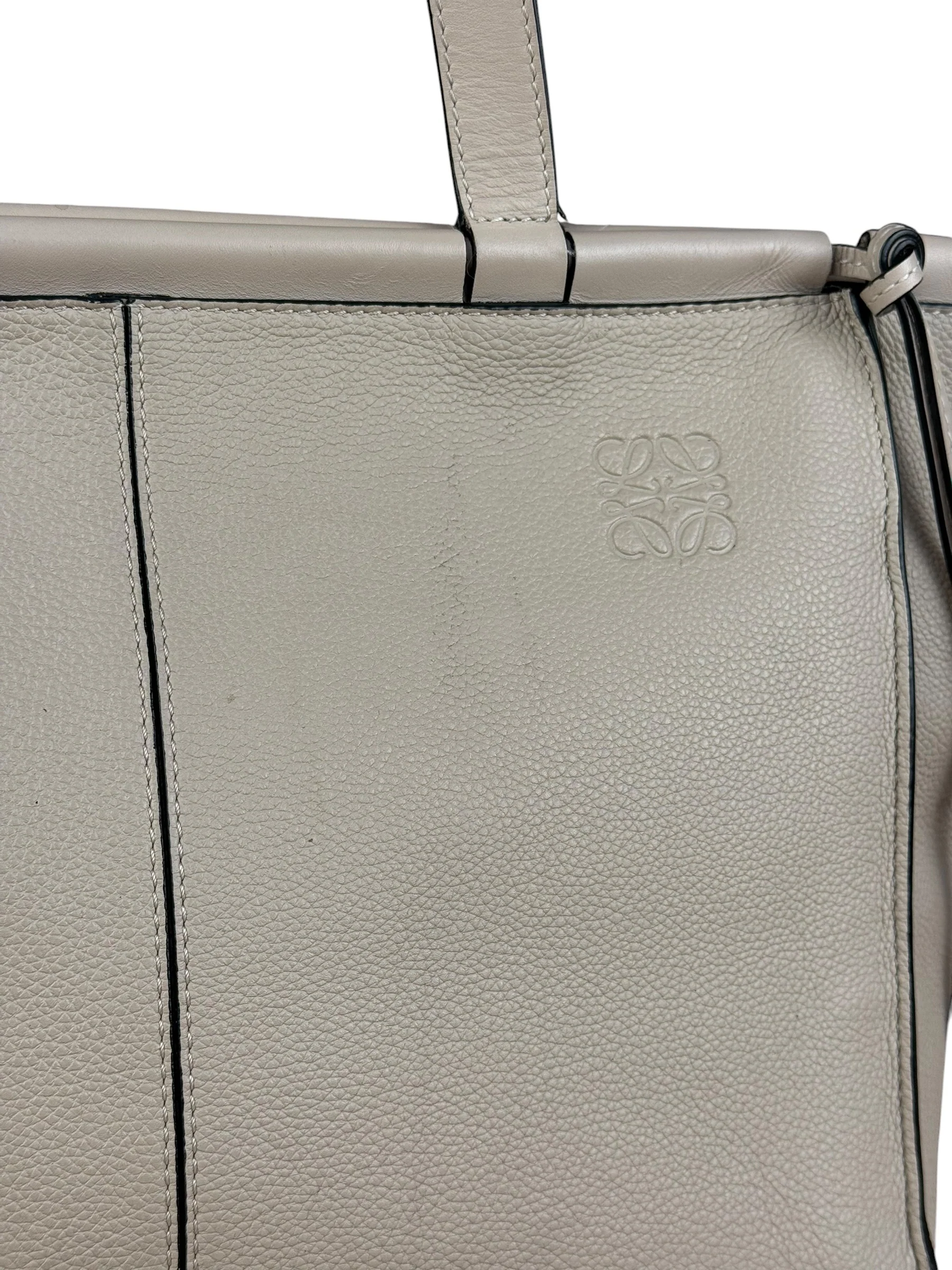 Loewe Beige Pebbled Leather Cushion Tote - Image 3