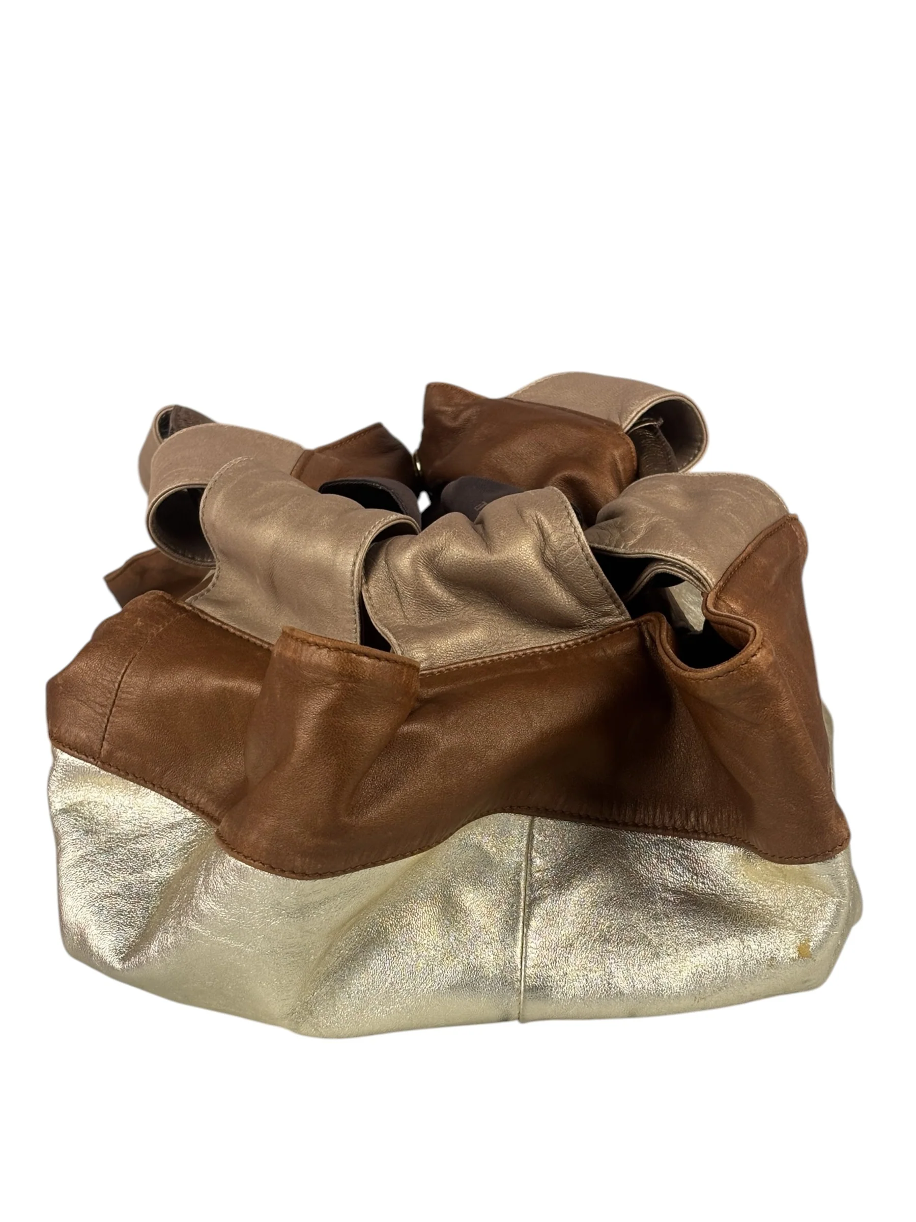Loewe Gold/Bronze Leather Nappa Aire Handbag - Image 4