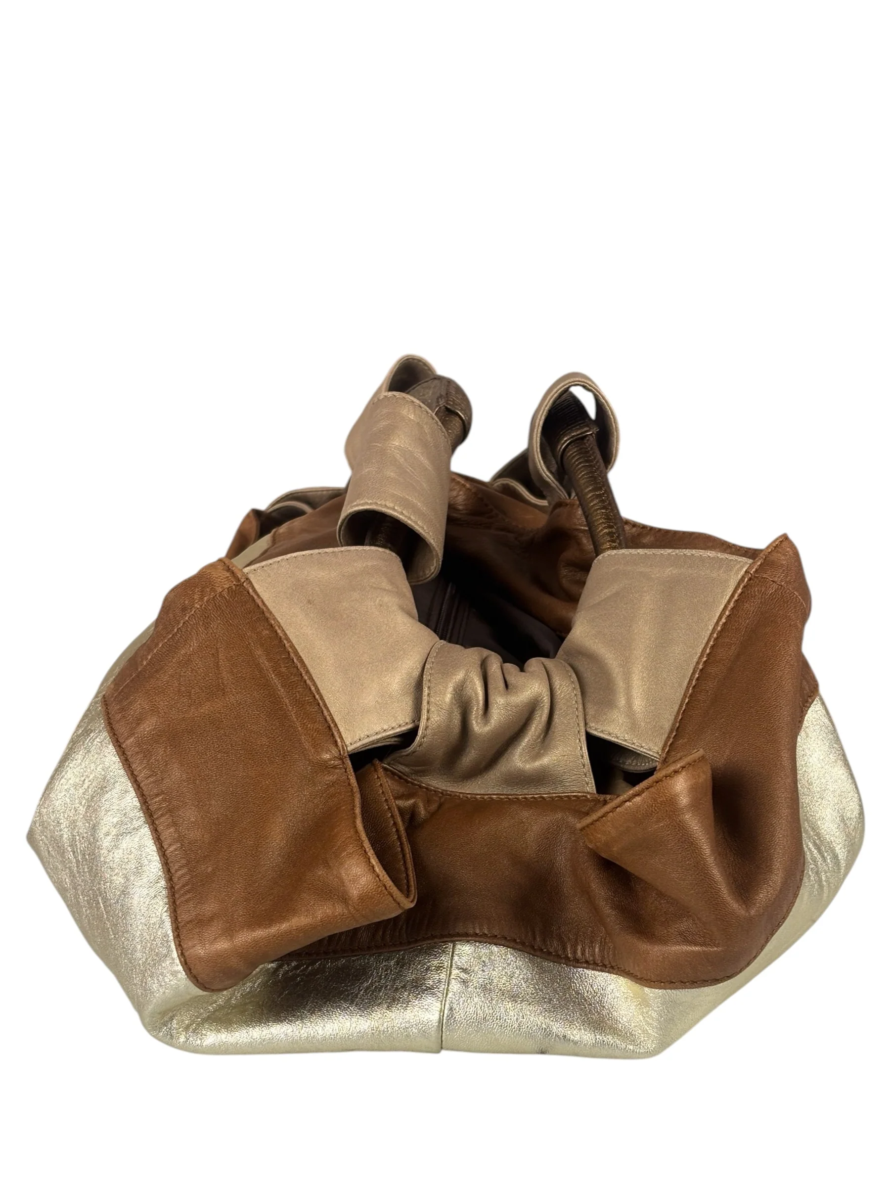 Loewe Gold/Bronze Leather Nappa Aire Handbag - Image 5