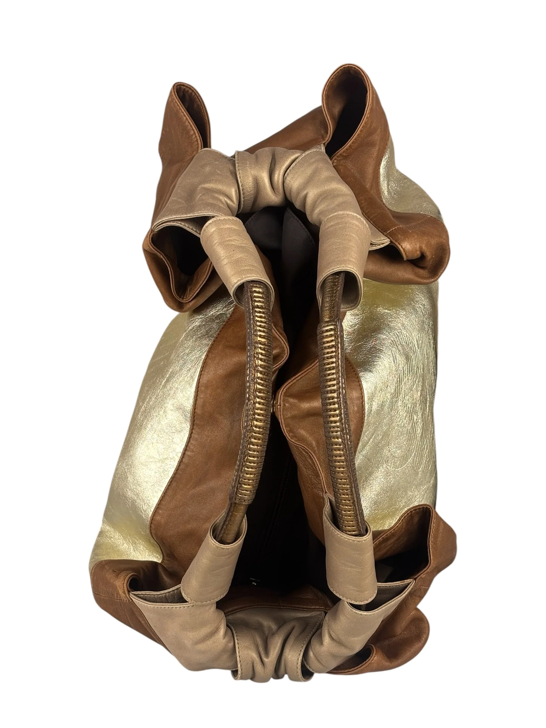 Loewe Gold/Bronze Leather Nappa Aire Handbag - Image 6
