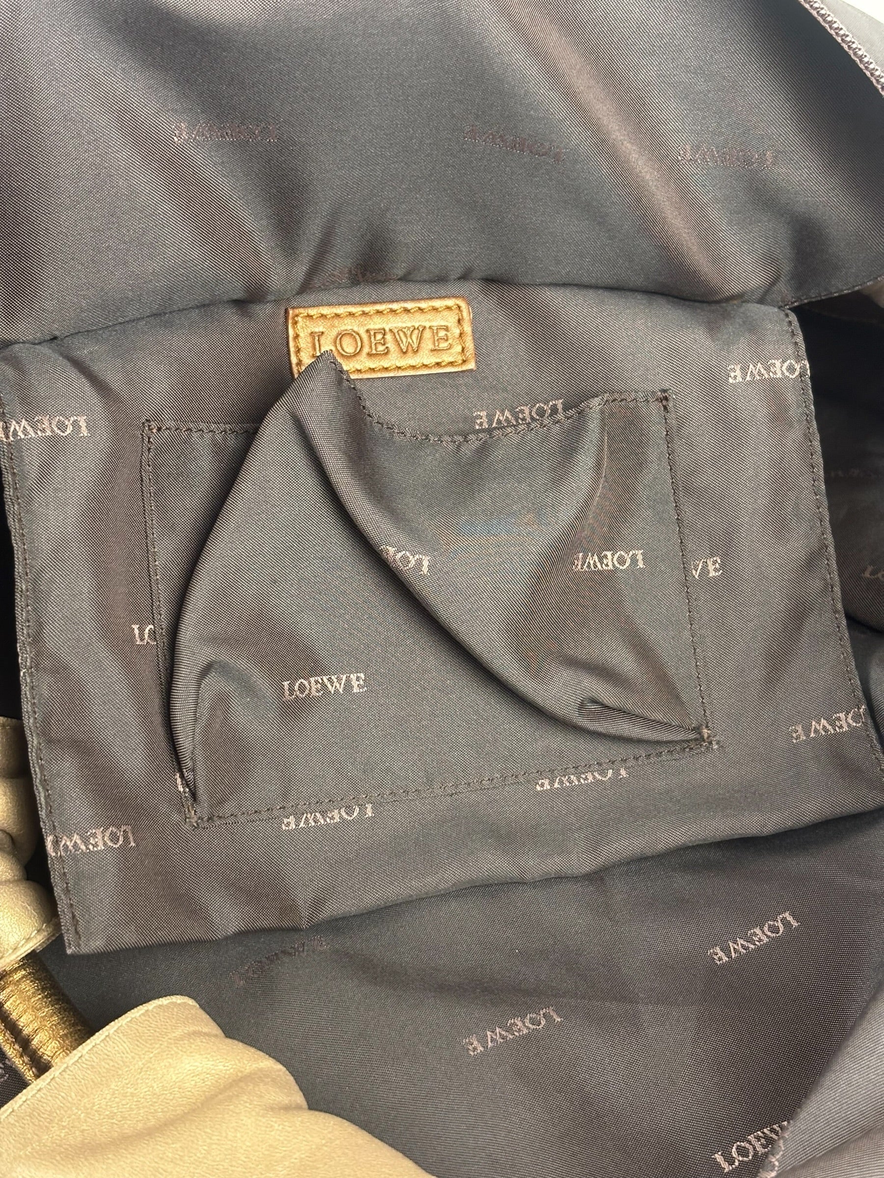 Loewe Gold/Bronze Leather Nappa Aire Handbag - Image 9