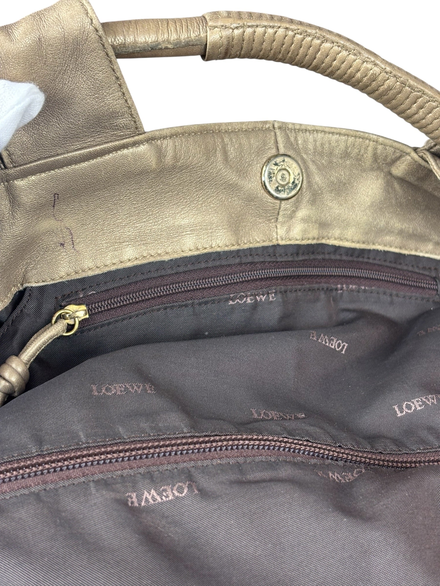 Loewe Metallic Leather Nappa Air Handbag - Image 18
