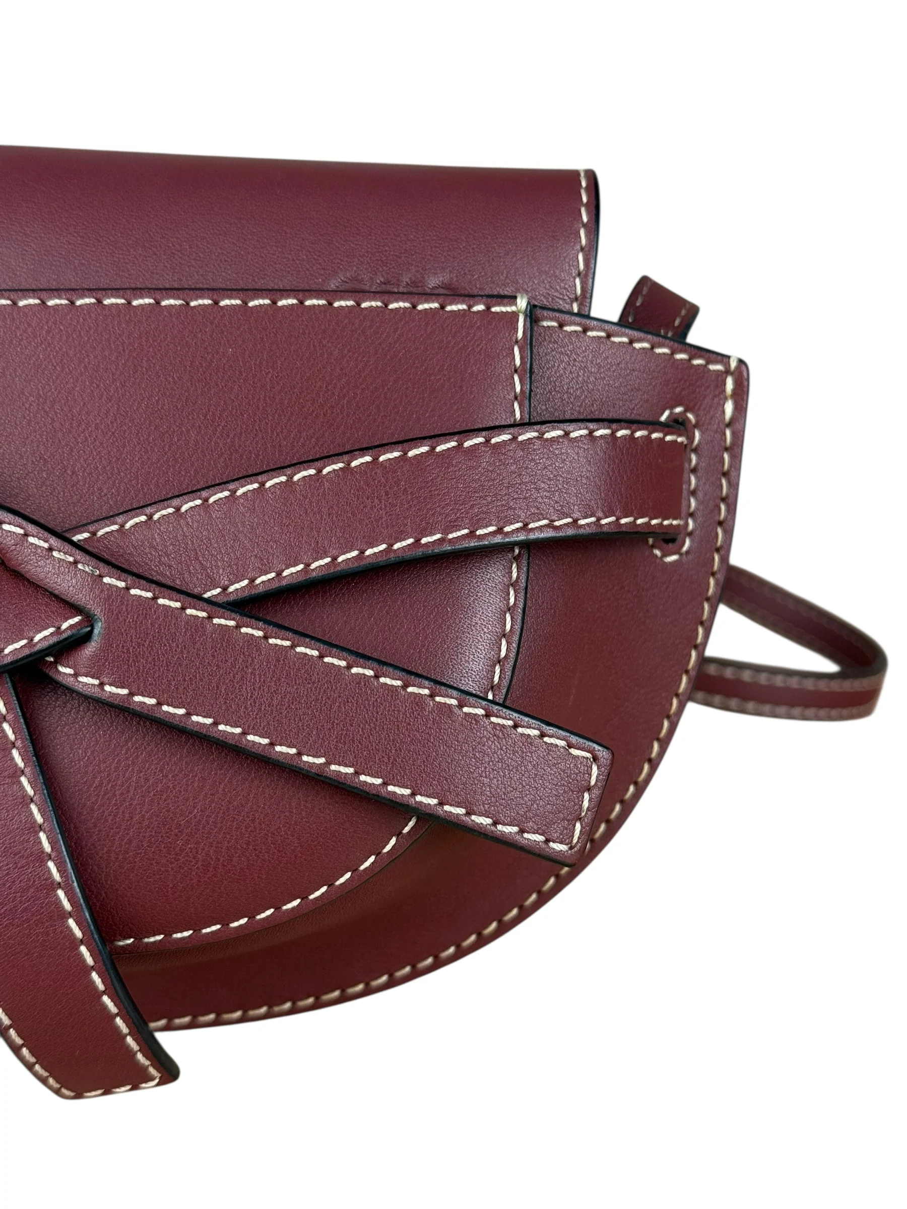 Loewe Mini Burgundy Gate Crossbody - Image 16