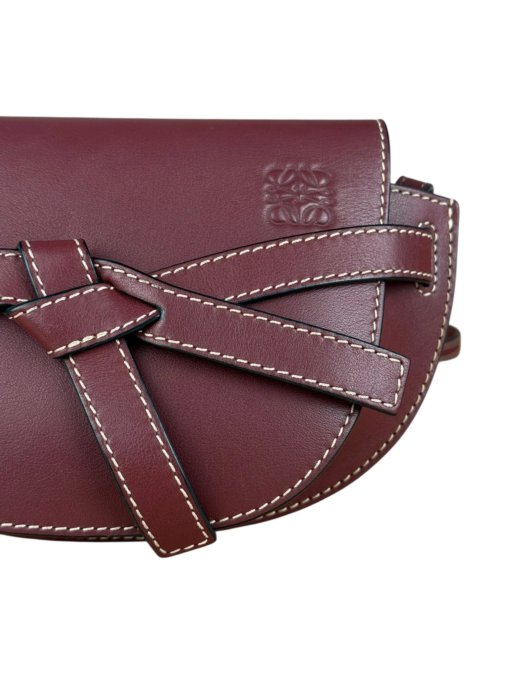 Loewe Mini Burgundy Gate Crossbody - Image 3
