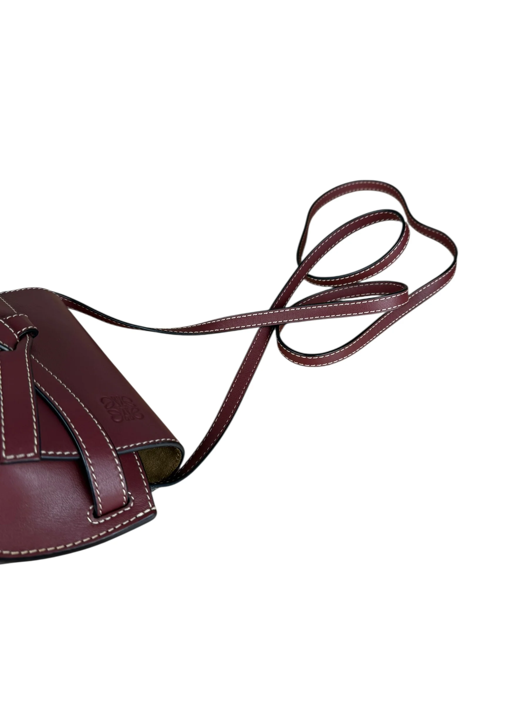 Loewe Mini Burgundy Gate Crossbody - Image 5