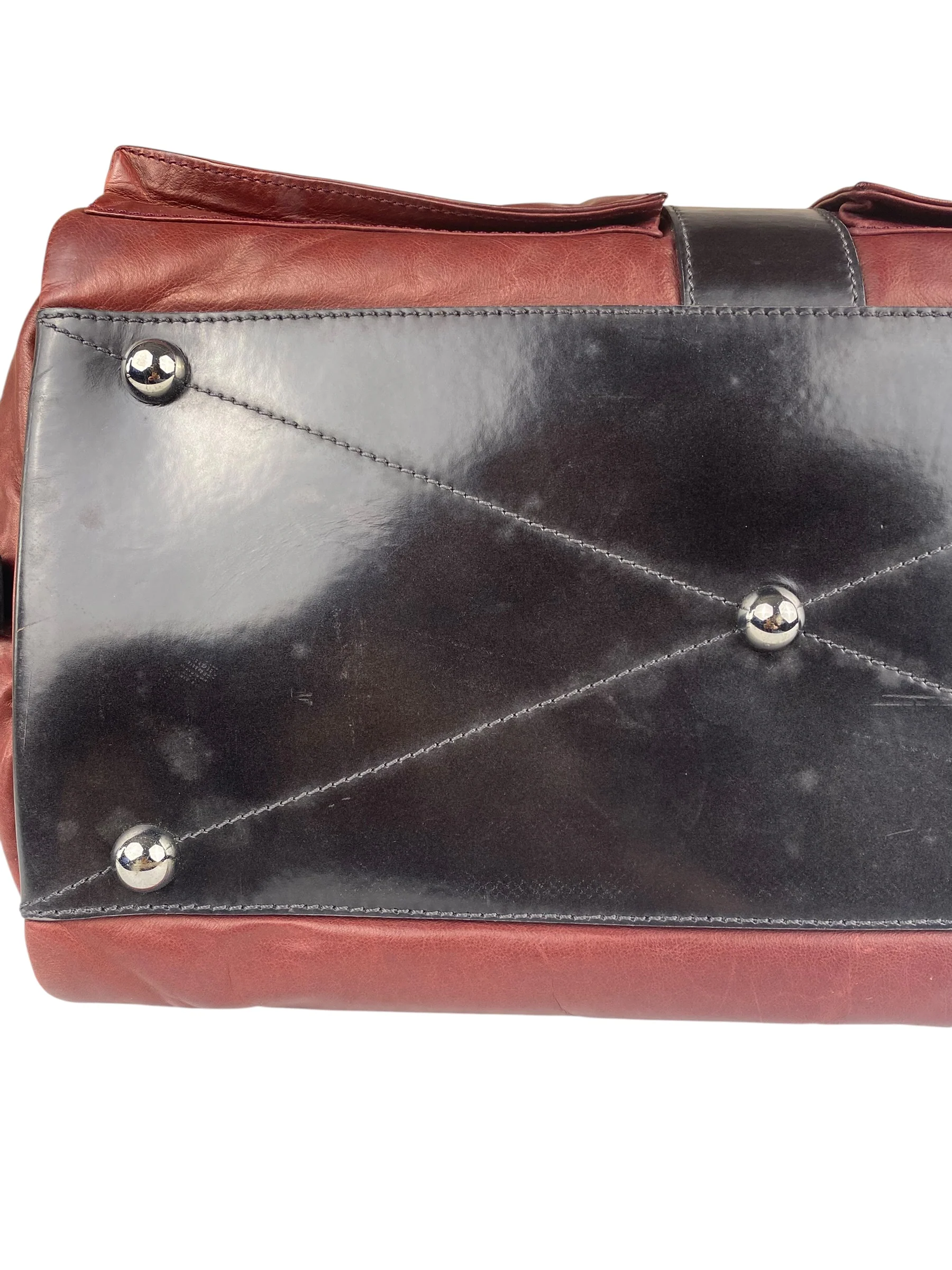 Loewe Vintage Maroon Roller Shoulder Bag - Image 12