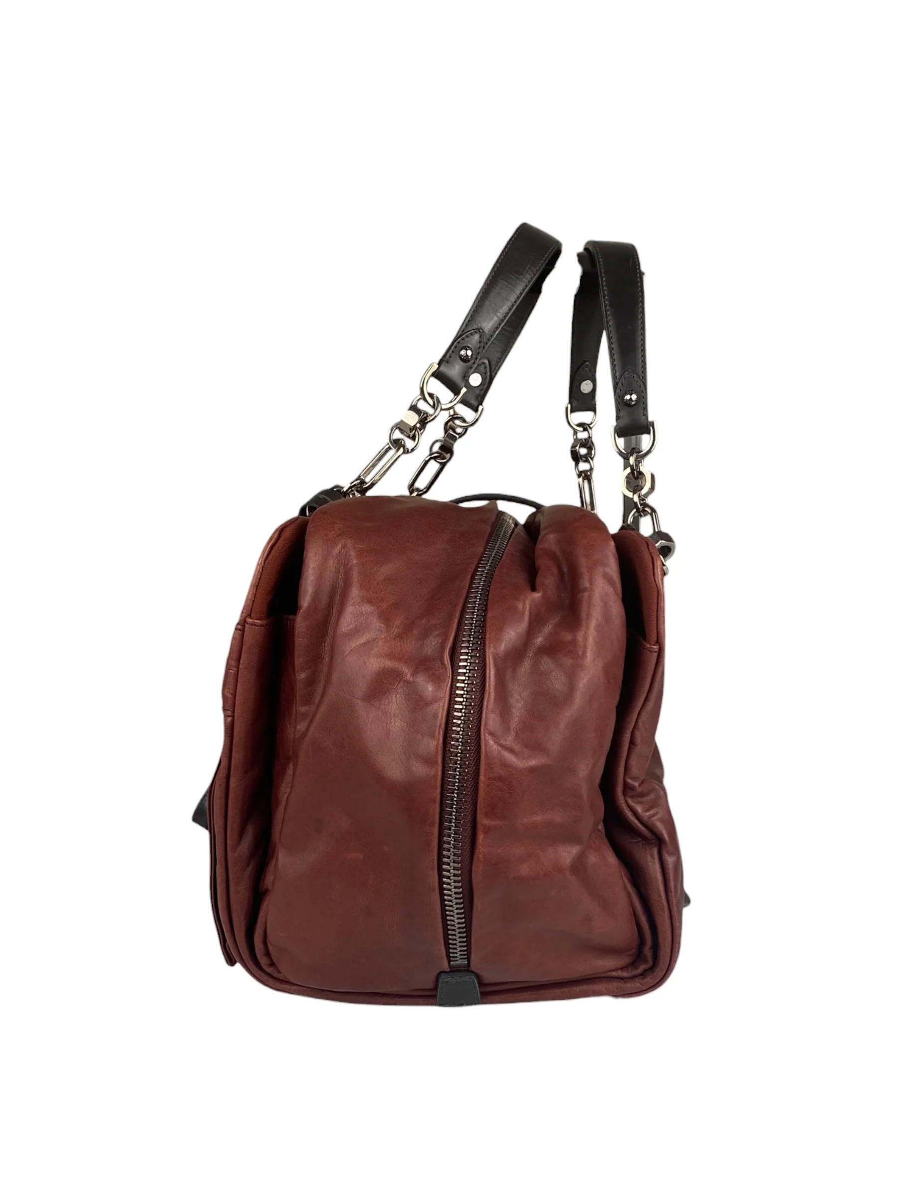 Loewe Vintage Maroon Roller Shoulder Bag - Image 3
