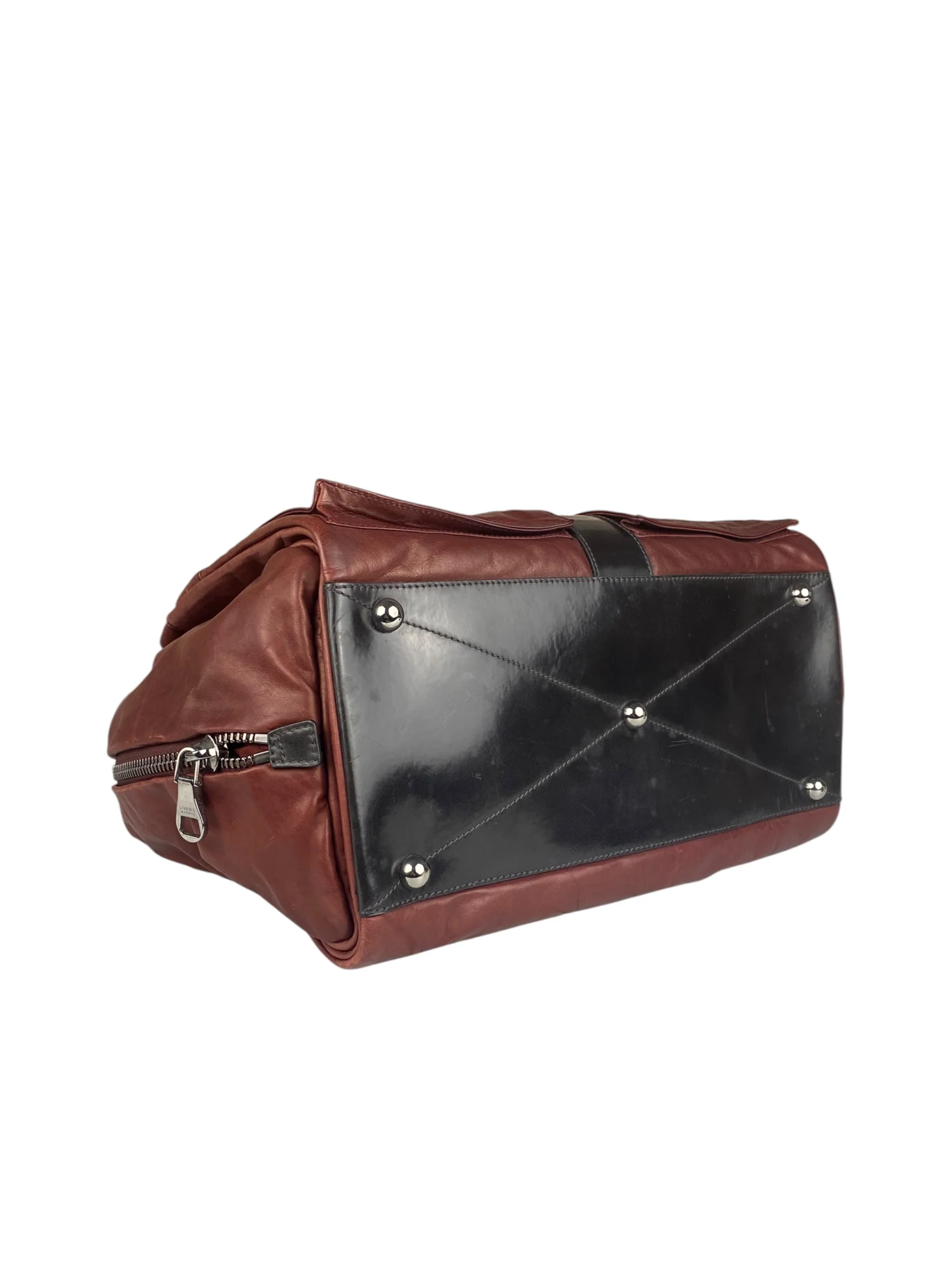 Loewe Vintage Maroon Roller Shoulder Bag - Image 6