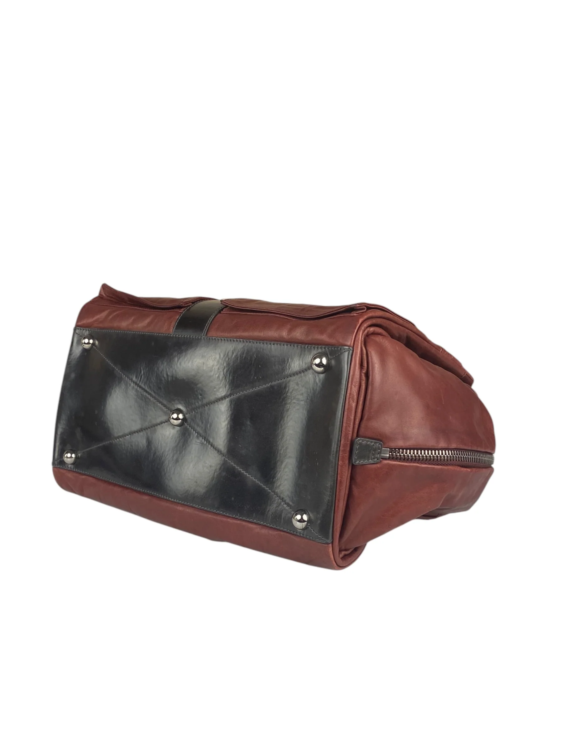 Loewe Vintage Maroon Roller Shoulder Bag - Image 7