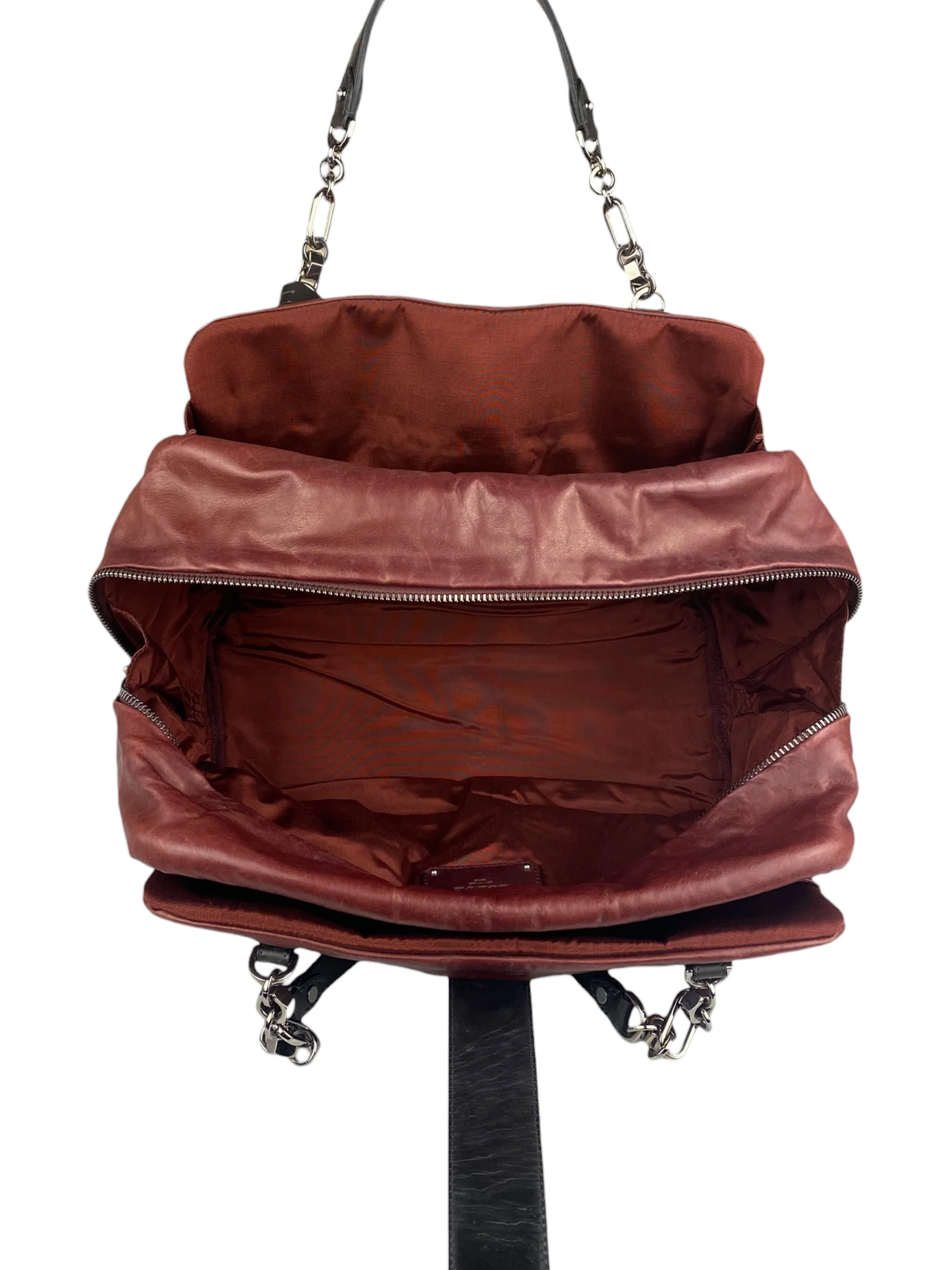 Loewe Vintage Maroon Roller Shoulder Bag - Image 8