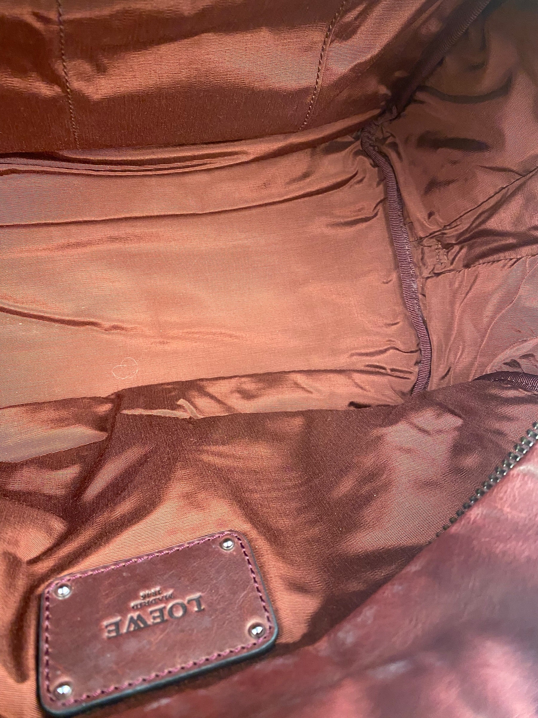 Loewe Vintage Maroon Roller Shoulder Bag - Image 9