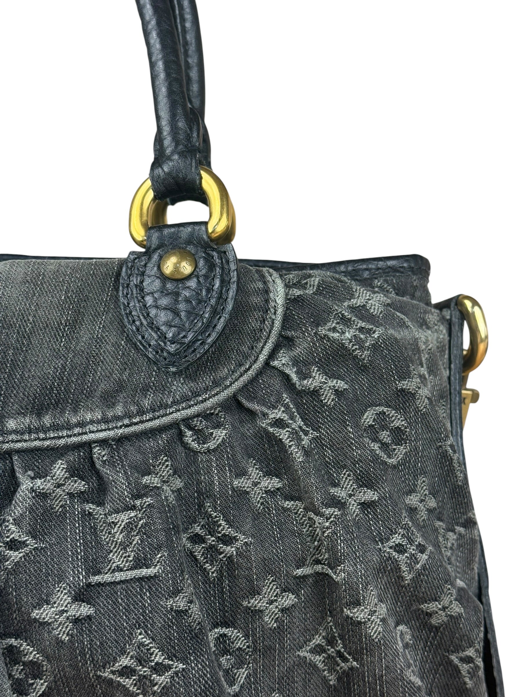 Louis Vuitton Black Denim Neo Cabby Bag - Image 2