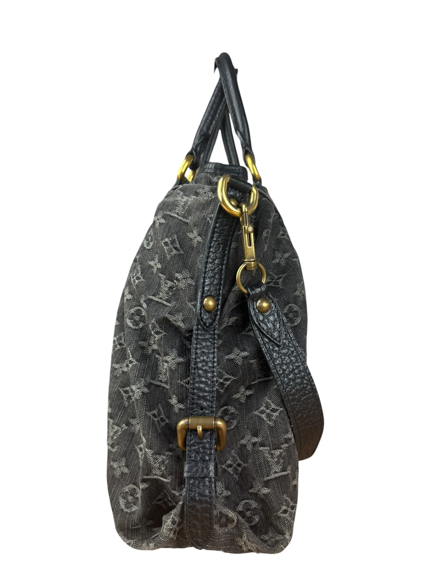 Louis Vuitton Black Denim Neo Cabby Bag - Image 4