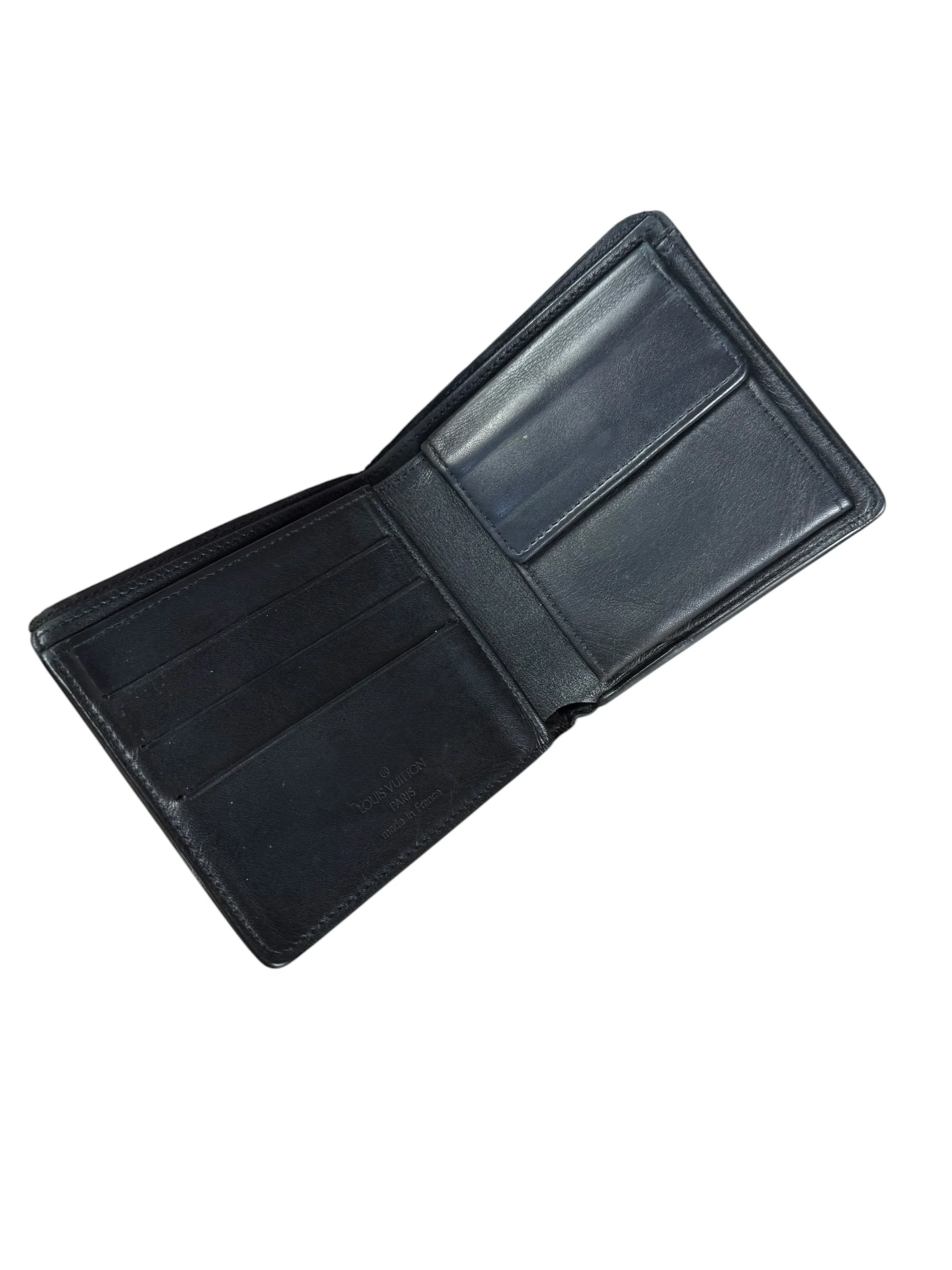 Louis Vuitton Black Leather Bi-Fold Wallet - Image 14
