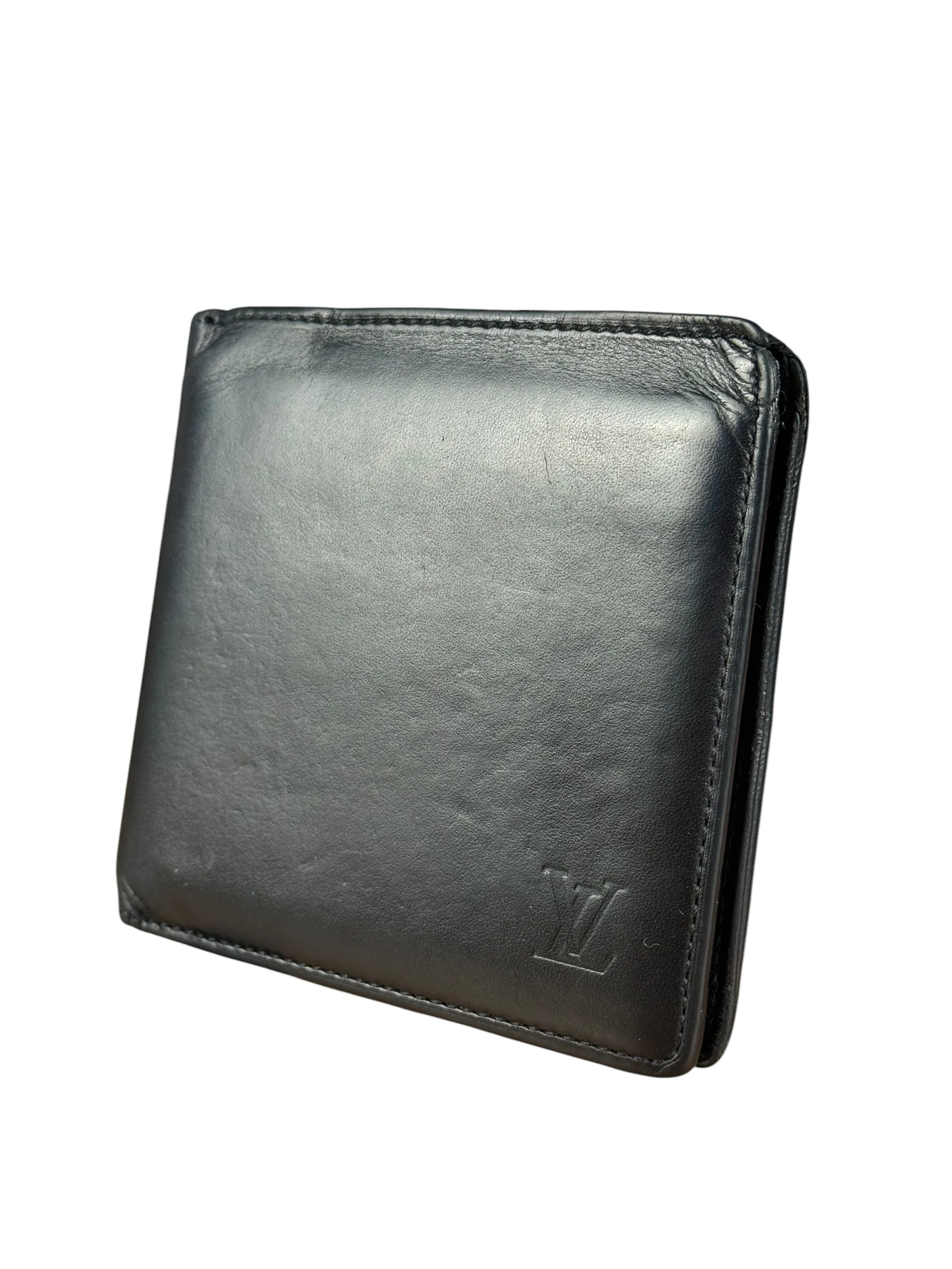 Louis Vuitton Black Leather Bi-Fold Wallet - Image 4