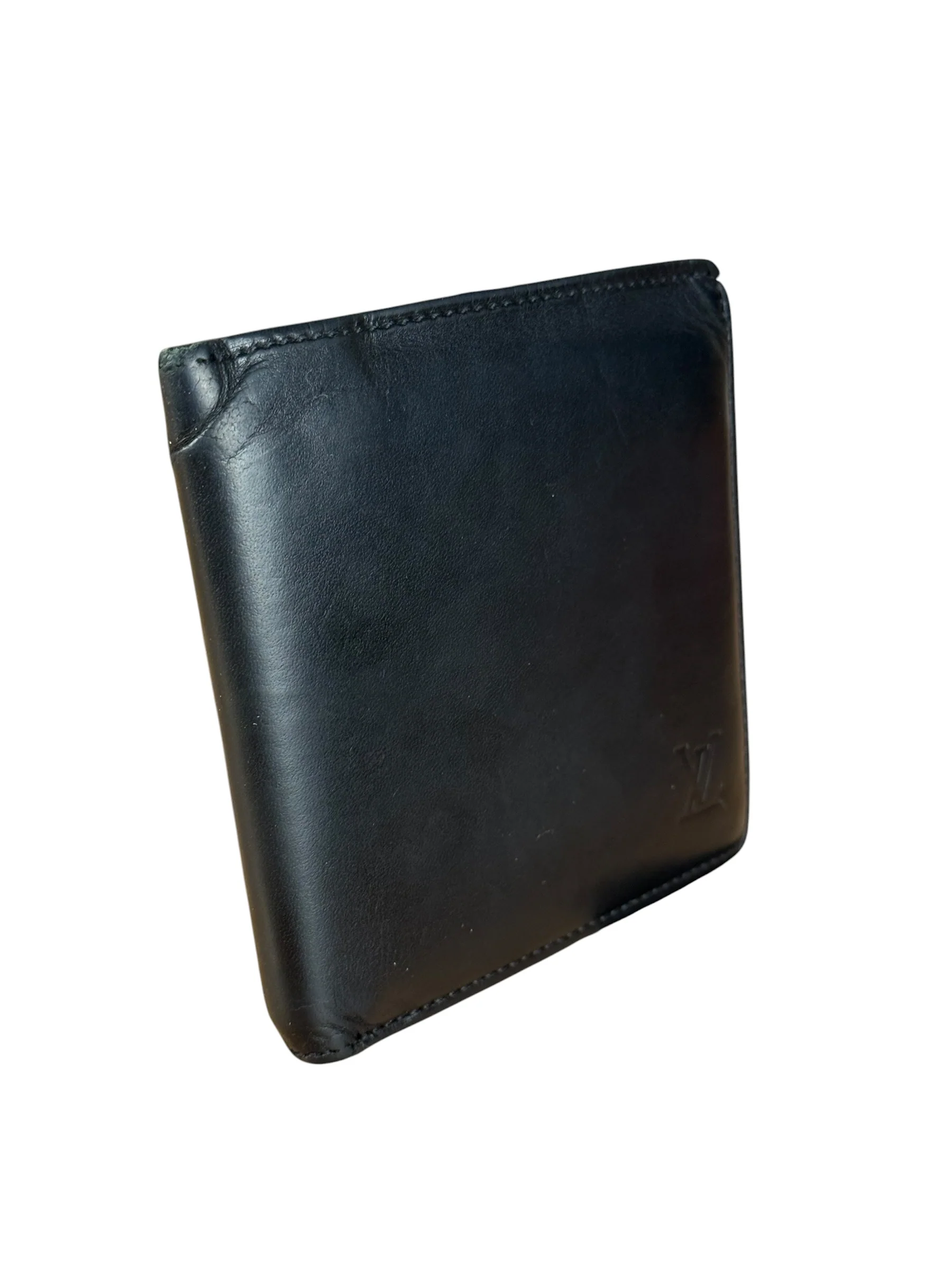 Louis Vuitton Black Leather Bi-Fold Wallet - Image 5