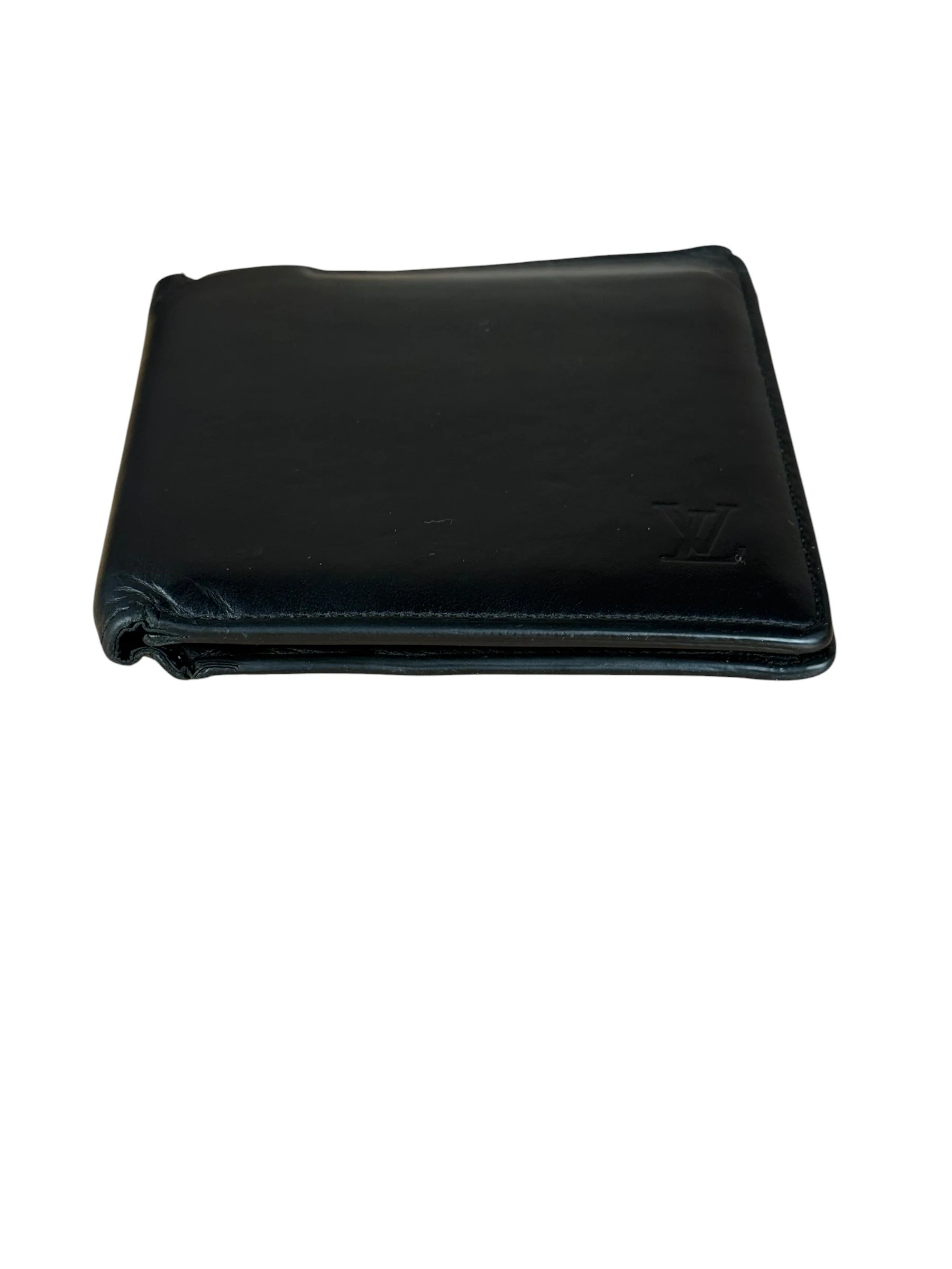 Louis Vuitton Black Leather Bi-Fold Wallet - Image 9