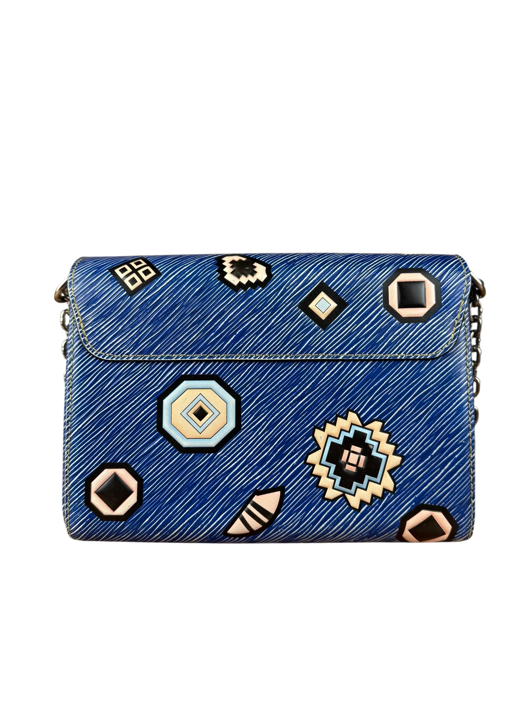 Louis Vuitton Blue Aztec Epi Leather Twist MM Bag - Image 9