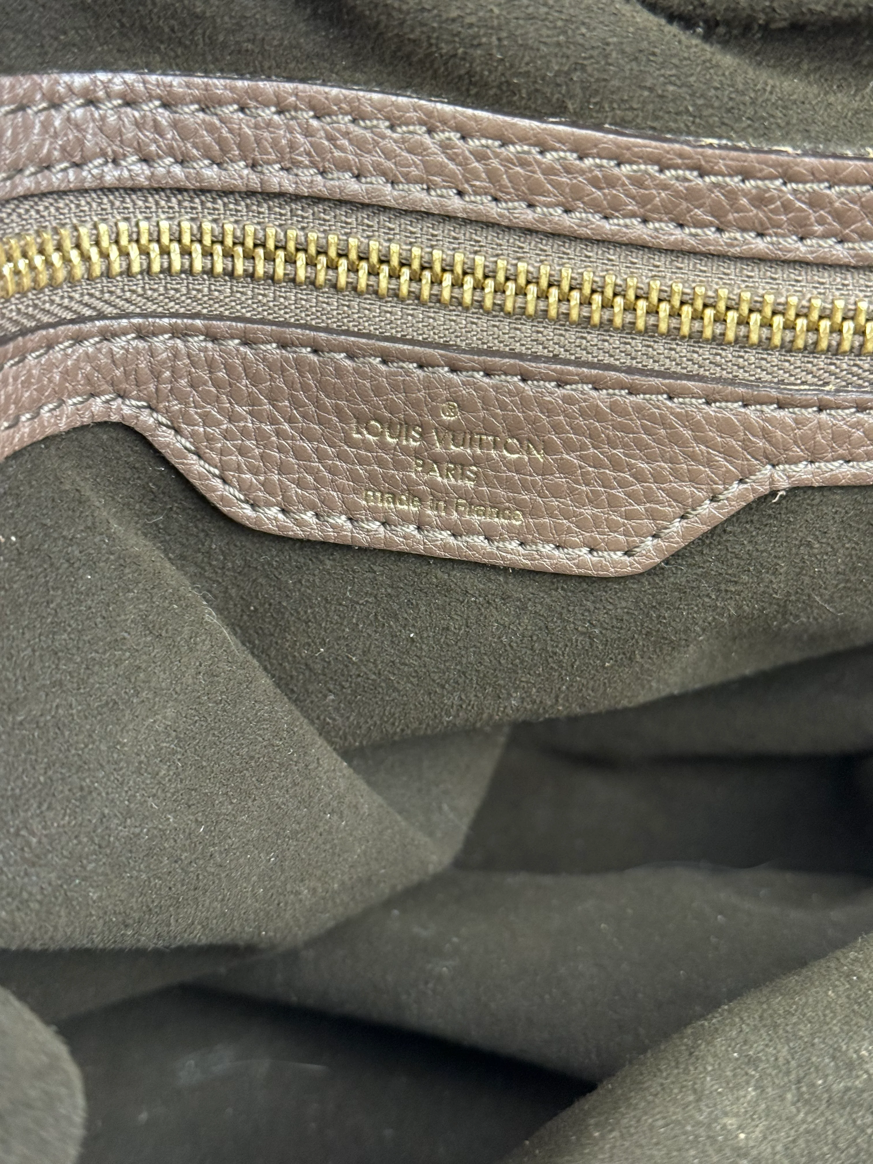 Louis Vuitton Brown Leather Mahina Hobo Bag - Image 19