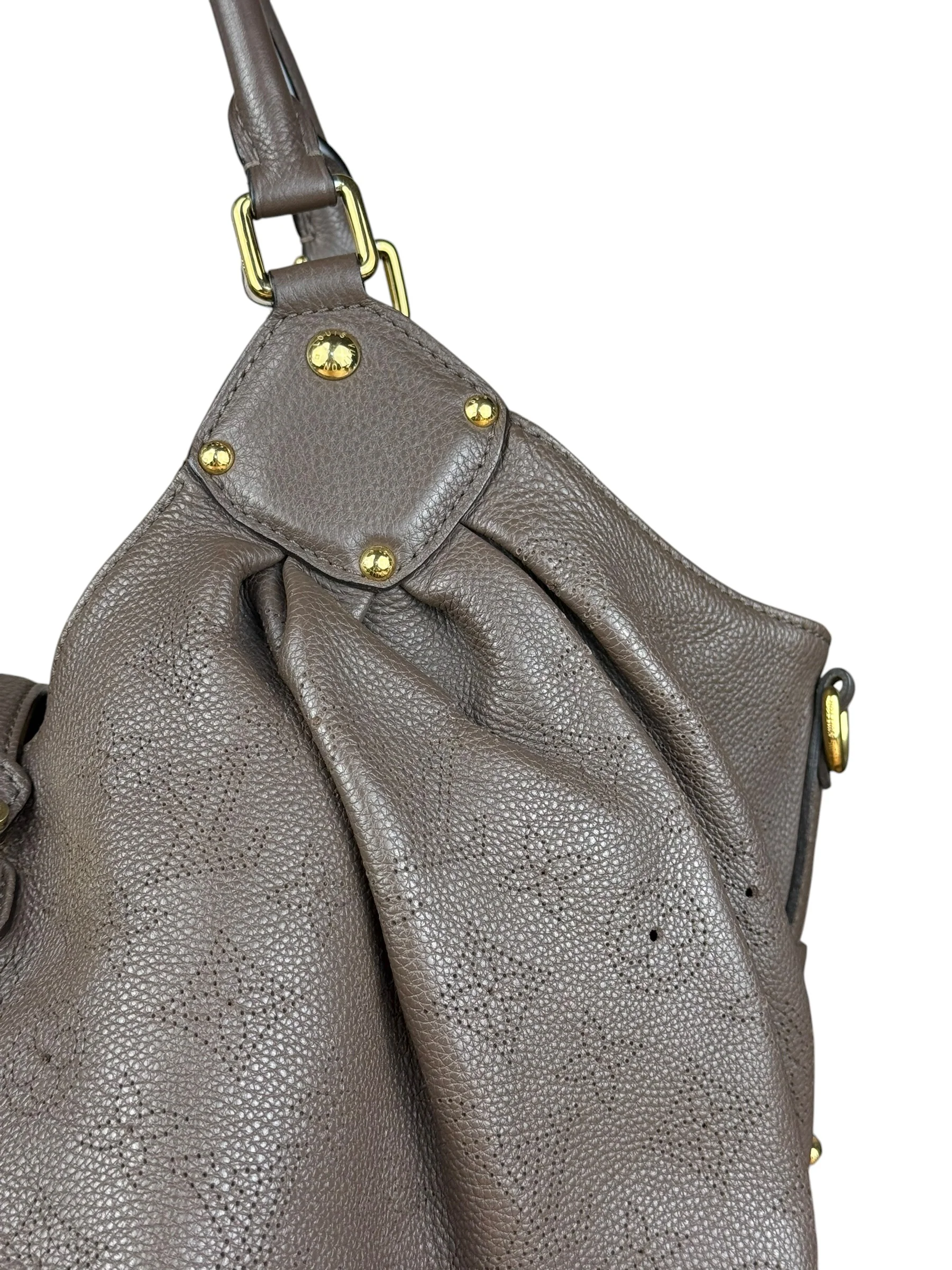 Louis Vuitton Brown Leather Mahina Hobo Bag - Image 3