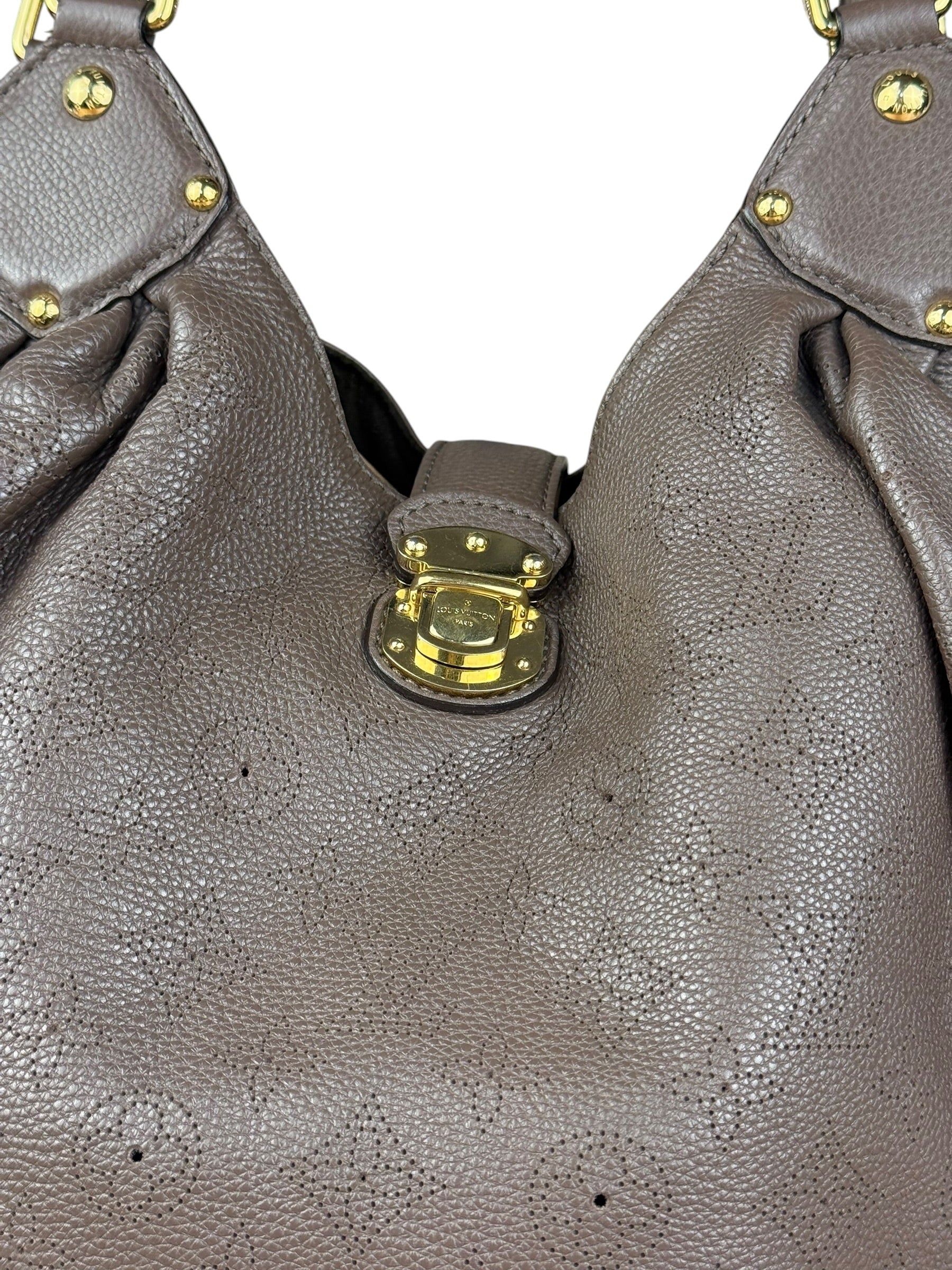 Louis Vuitton Brown Leather Mahina Hobo Bag - Image 4