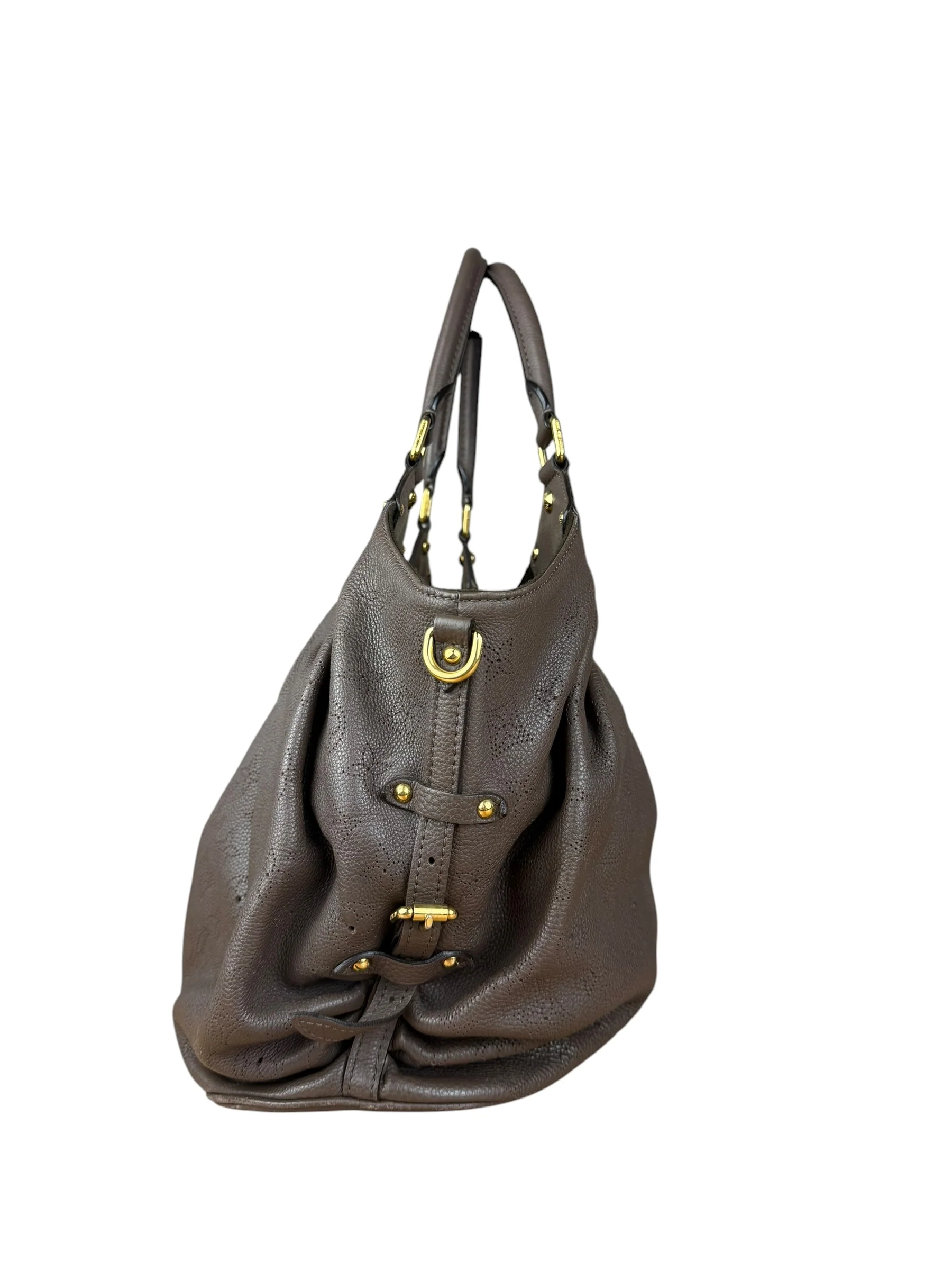 Louis Vuitton Brown Leather Mahina Hobo Bag - Image 6