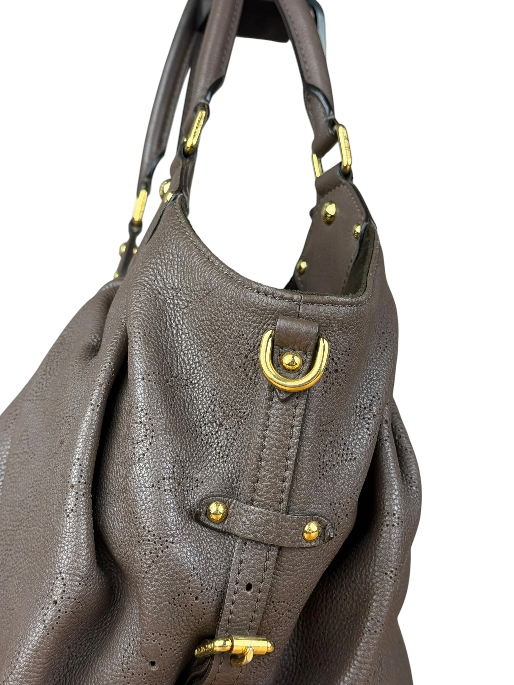 Louis Vuitton Brown Leather Mahina Hobo Bag - Image 7