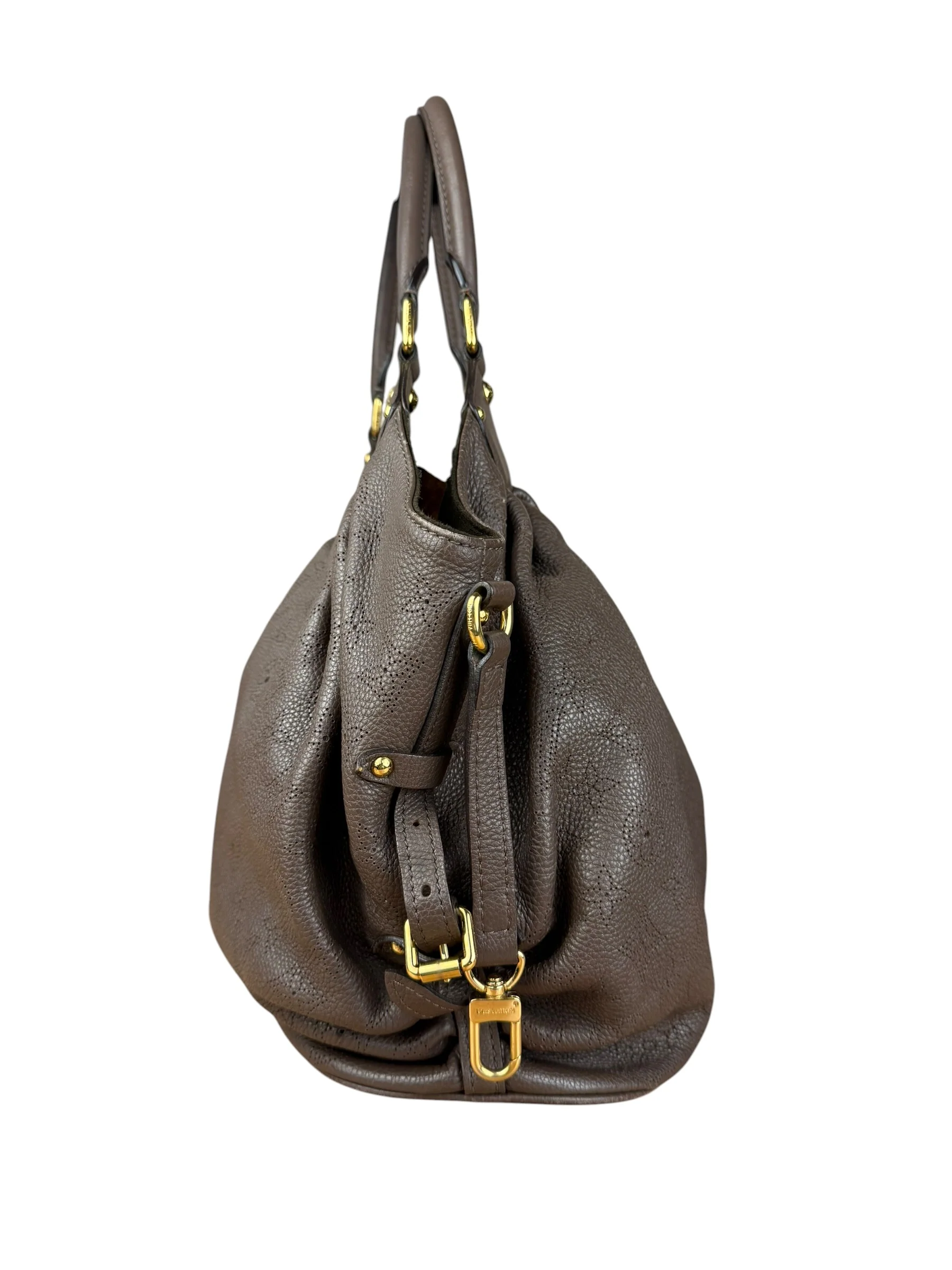 Louis Vuitton Brown Leather Mahina Hobo Bag - Image 9