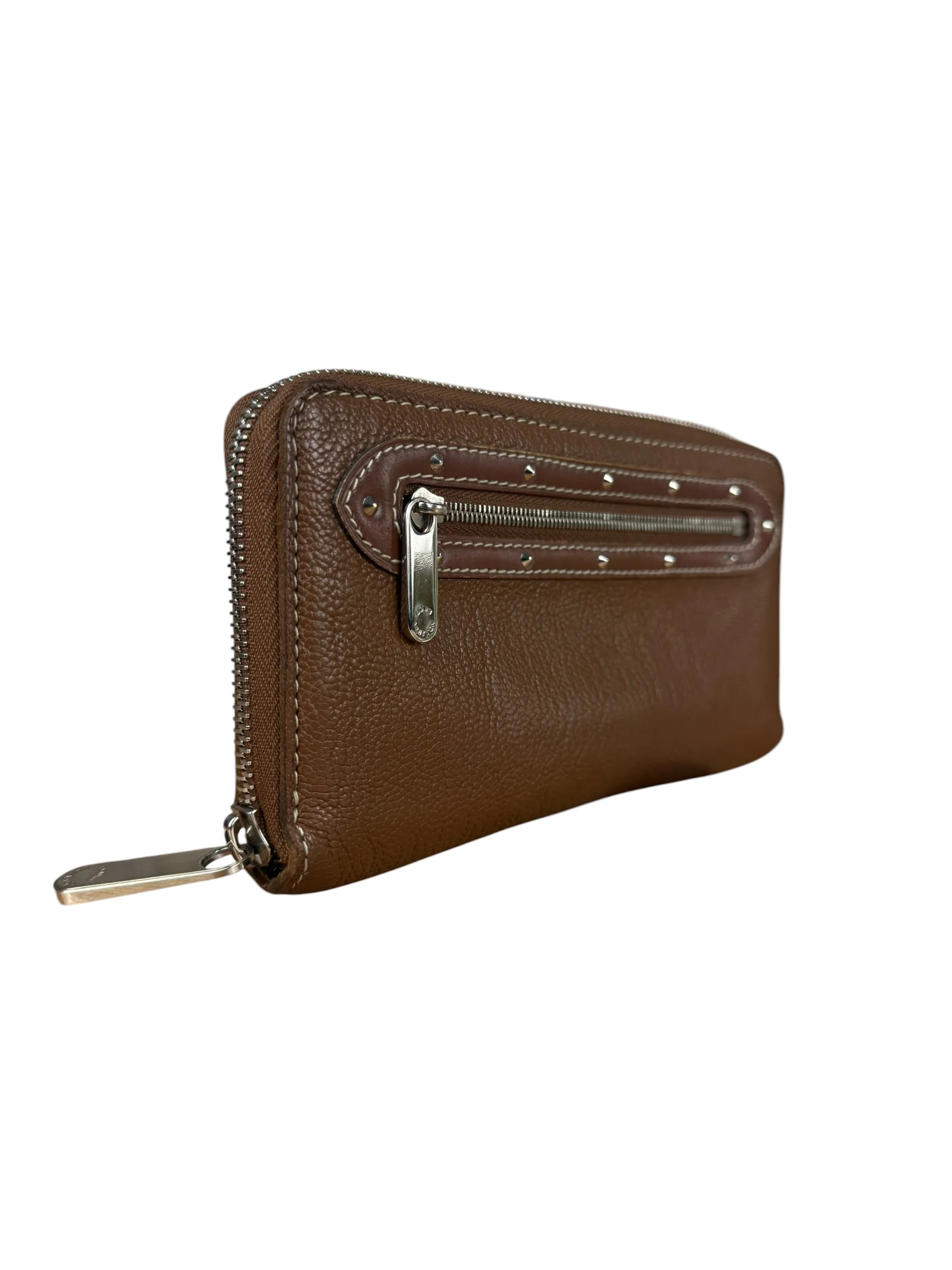 Louis Vuitton Brown Leather Suhali Zippy Wallet - Image 2