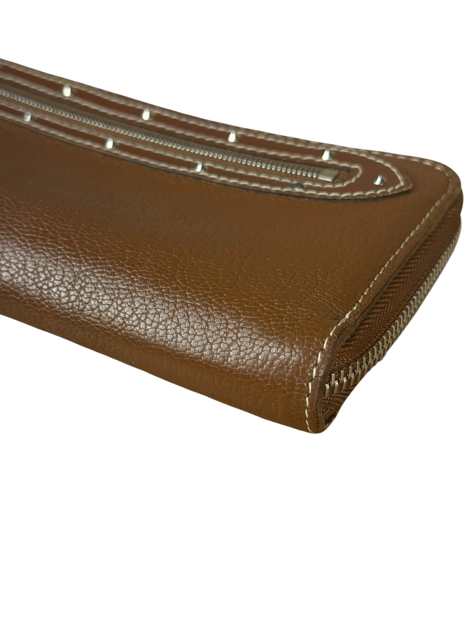Louis Vuitton Brown Leather Suhali Zippy Wallet - Image 7