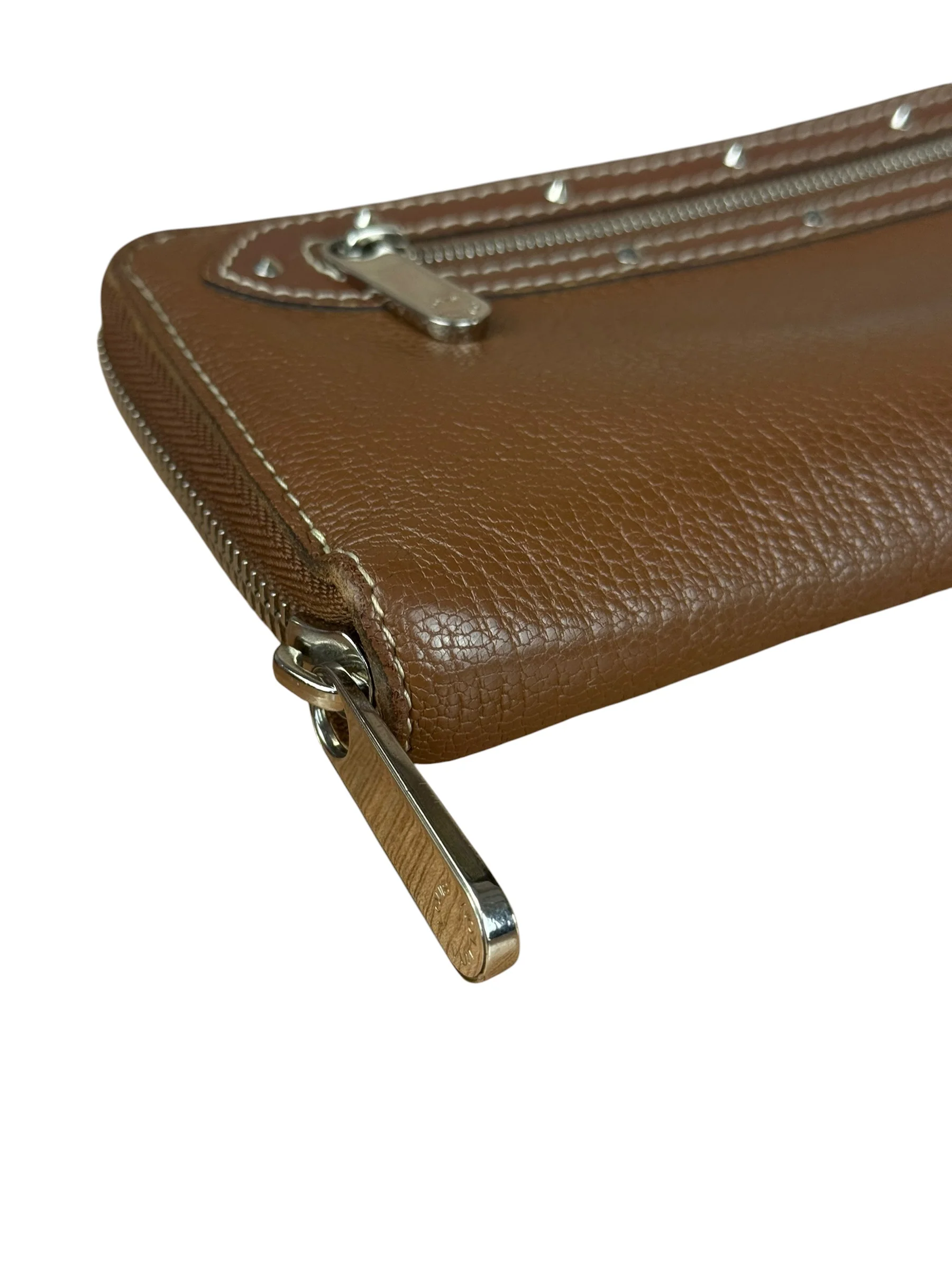 Louis Vuitton Brown Leather Suhali Zippy Wallet - Image 8